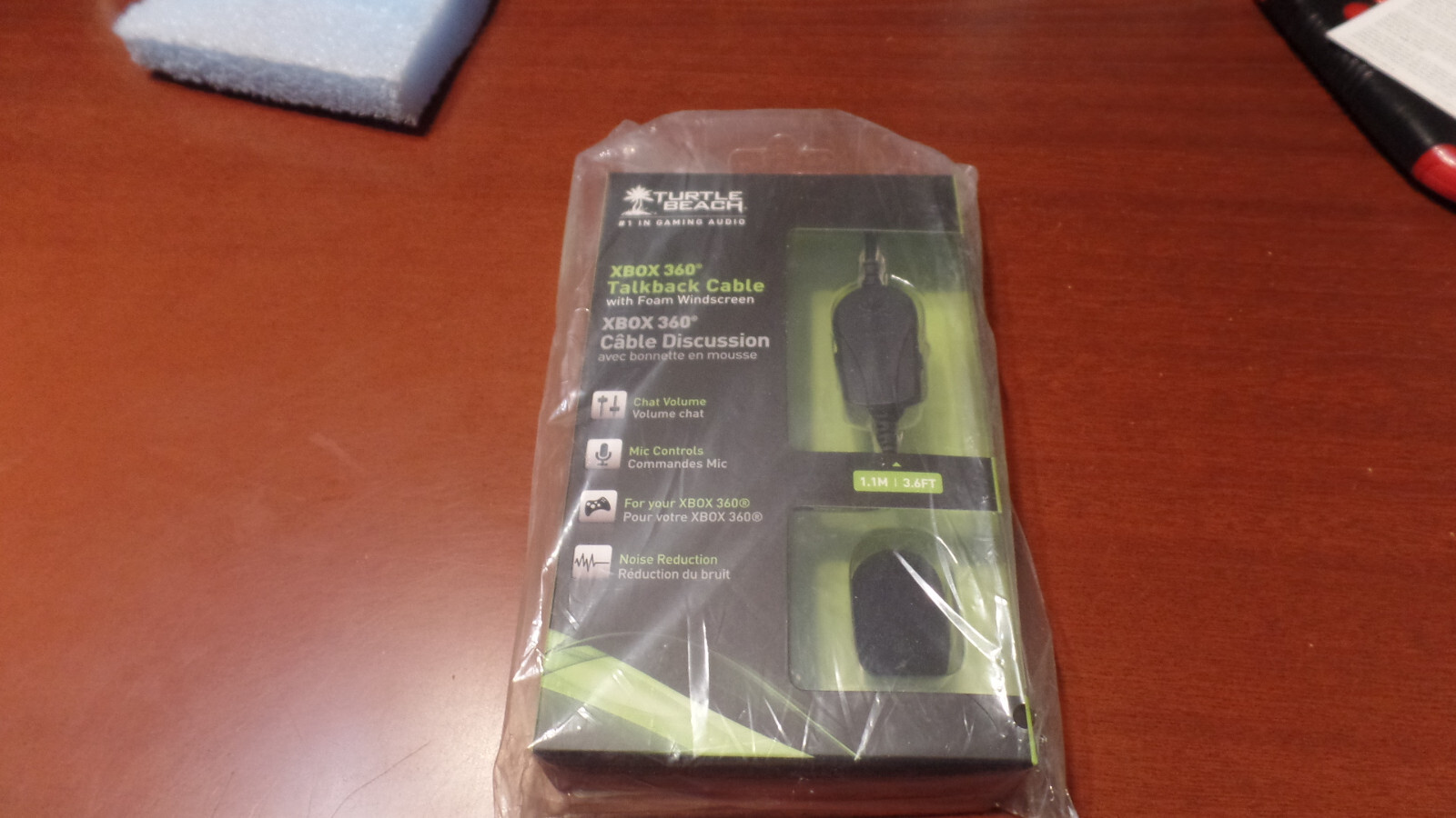 Turtle Beach Xbox 360 3.6 ft TalkBack Cable w Windscreen 2.5mm Jack X000FPTZ4D