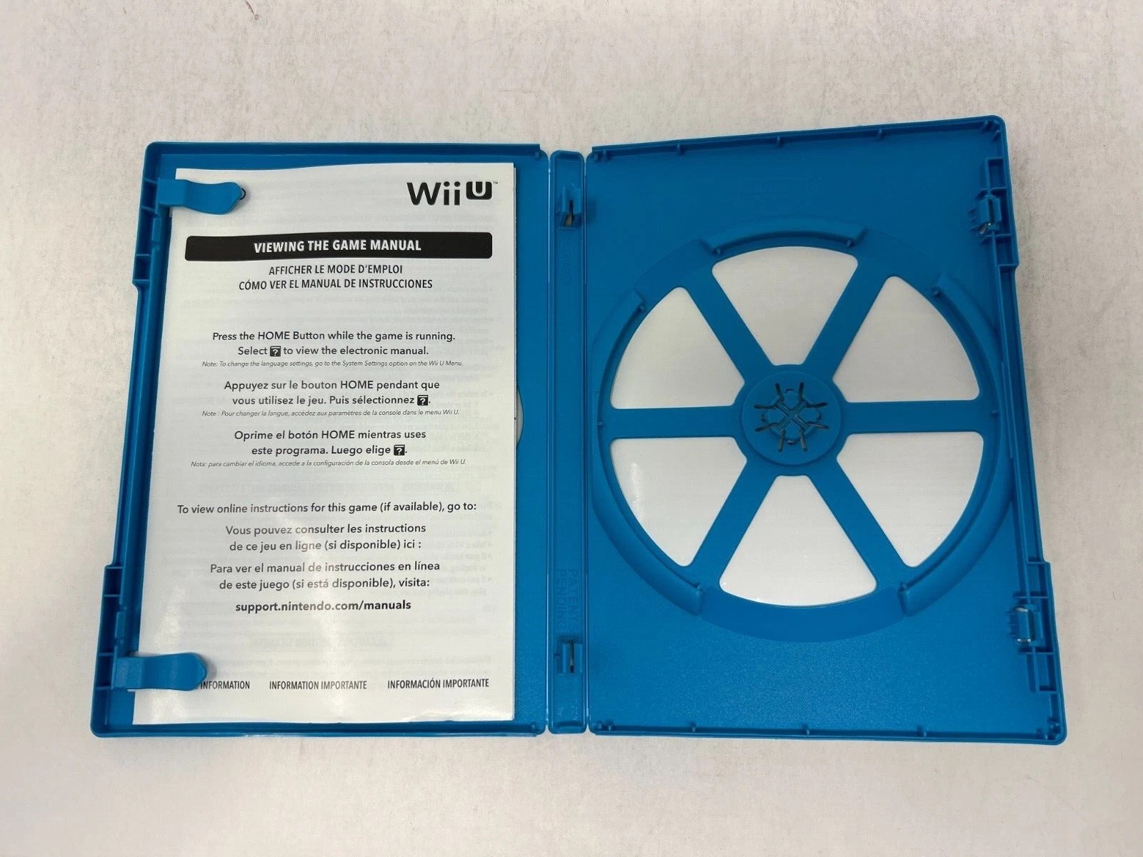 Case and Manual Only NO GAME Super Mario 3D World Nintendo Wii U Authentic