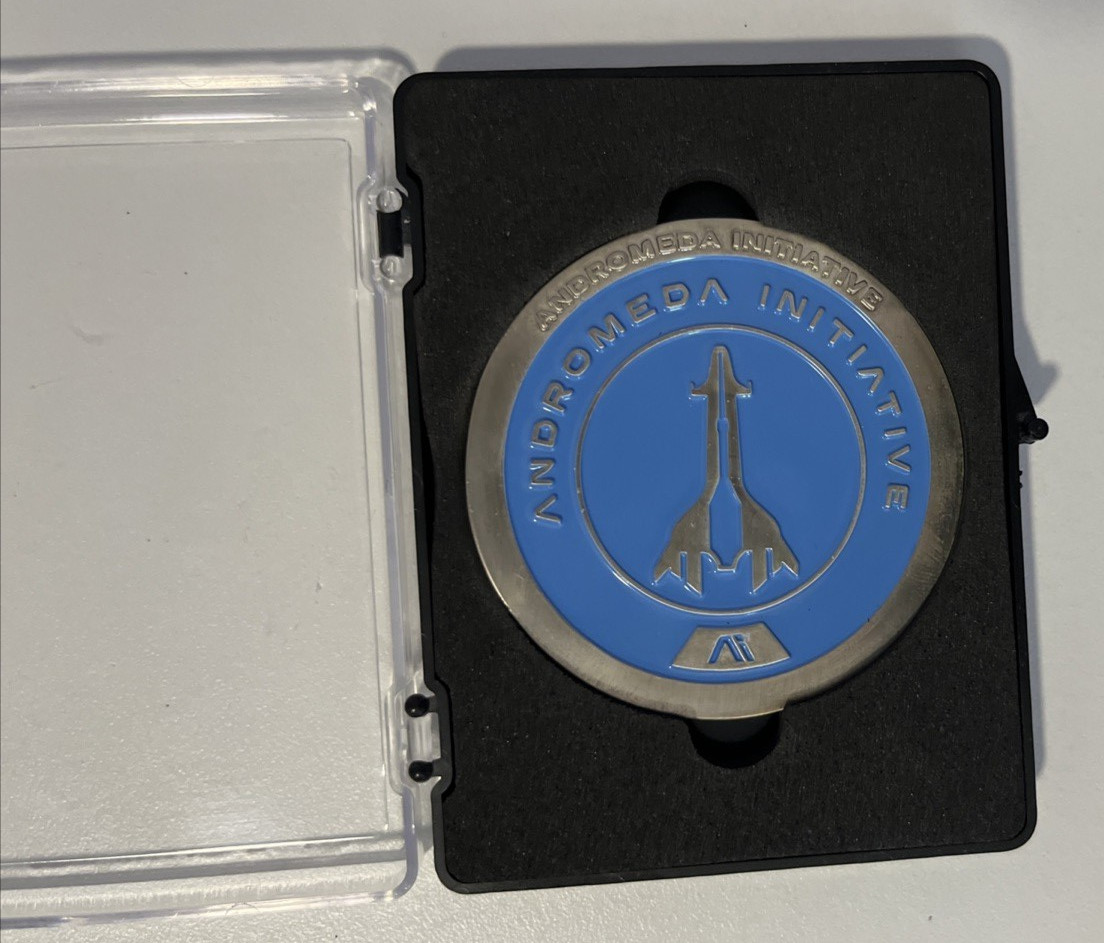 Andromeda Initiative Pathfinder – Enamelled Medallion – Base Metal 2.5″ Diameter