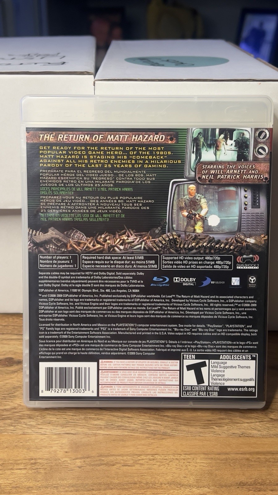 💎💎D3 Publisher Eat Lead: The Return of Matt Hazard PS3 Shooter T 2009 NTSC-U/C
