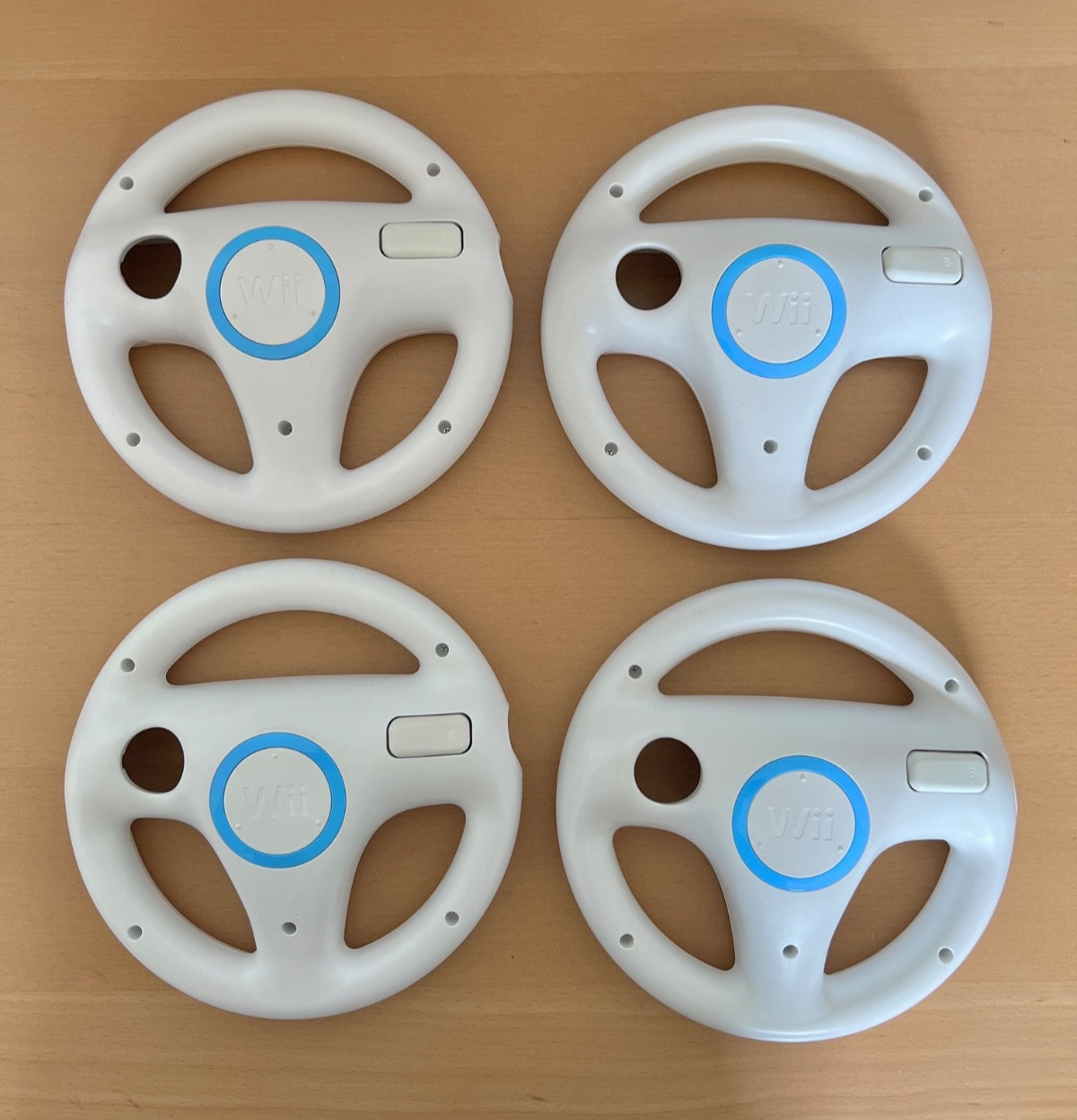 Lot of 4 Genuine OEM Official Nintendo Wii RVL-024 Racing Steering Wheels