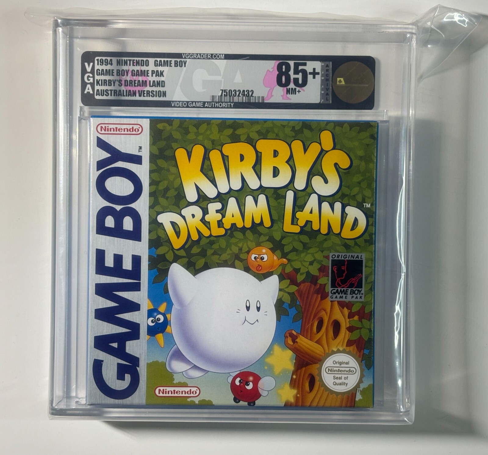 1994 Nintendo Game Boy Kirby’s Dream Land VGA 85+ Gold NM+ Australian Version