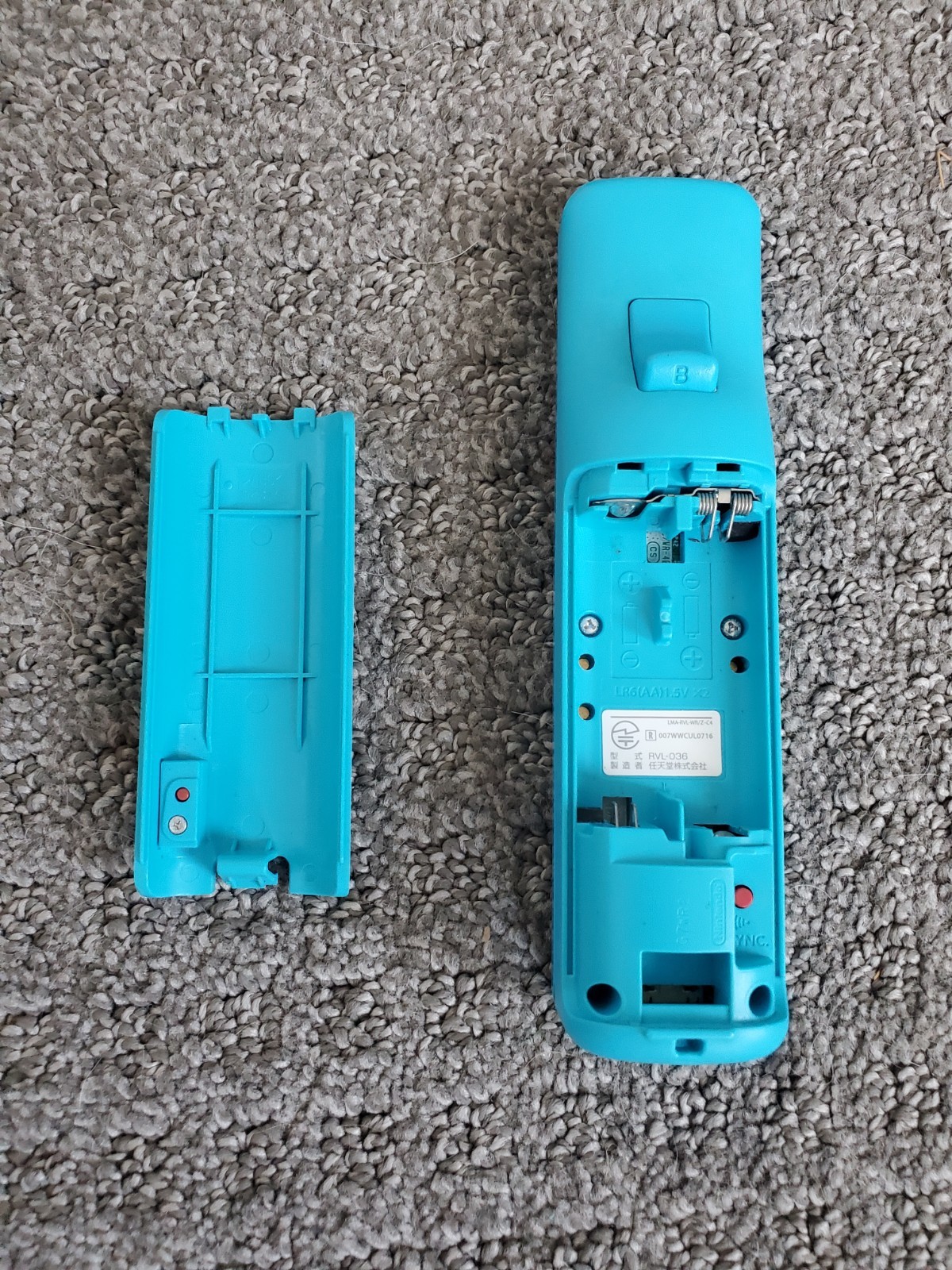 Nintendo Wii Remote MotionPlus Inside Blue RVL-036 Controller OEM Tested