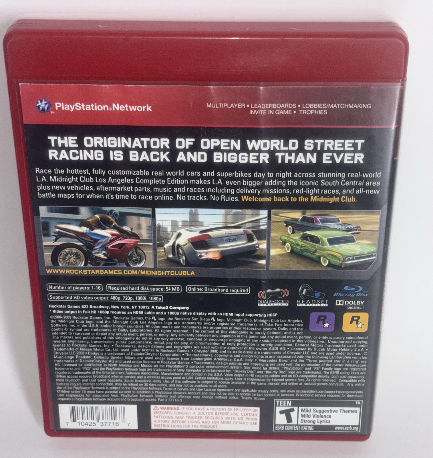 Midnight Club la Complete Edition Greatest Hits – Sony PlayStation 3