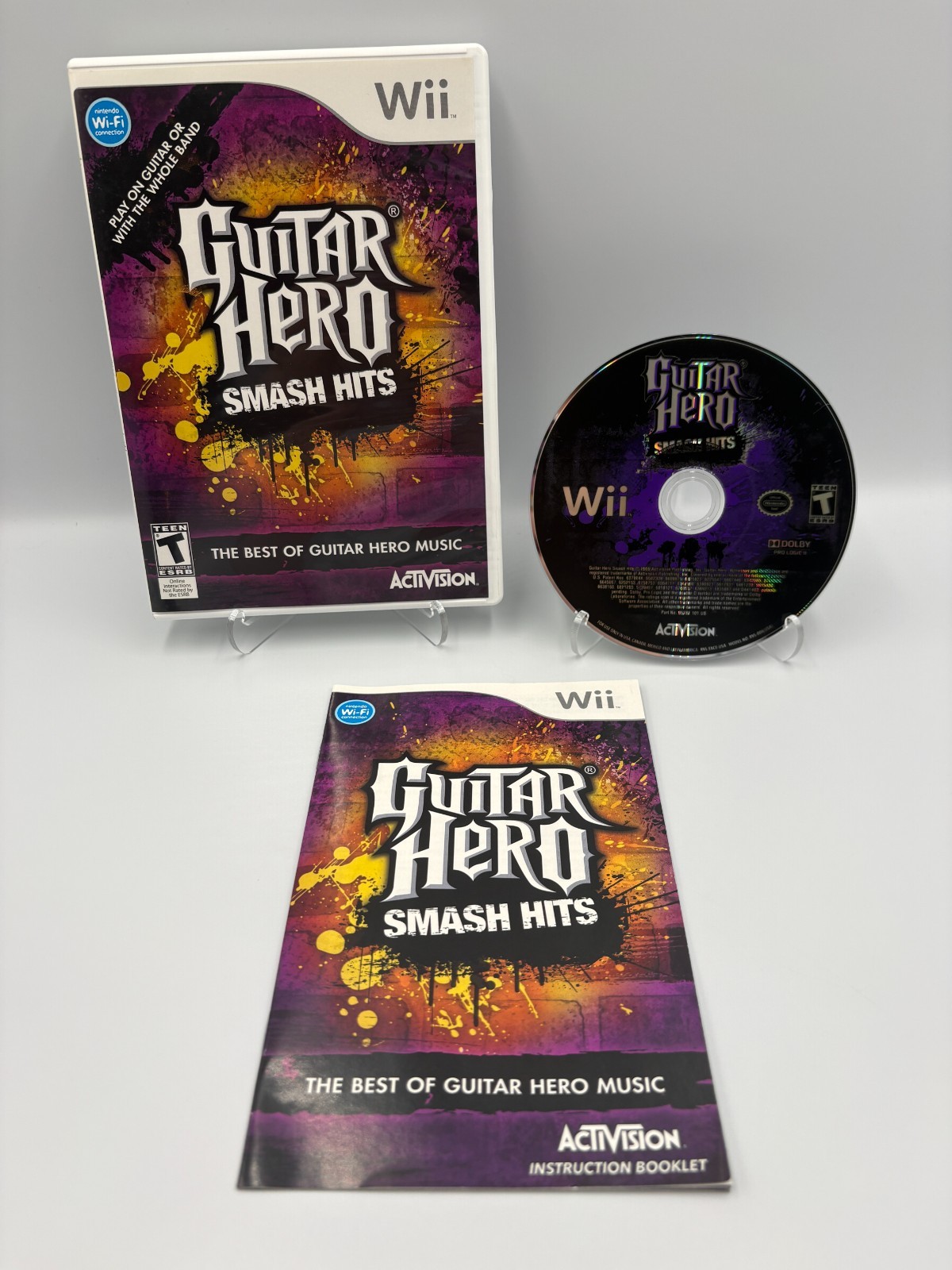 Guitar Hero: Smash Hits – Nintendo Wii CIB Complete w/ Manual – Tested Pristine