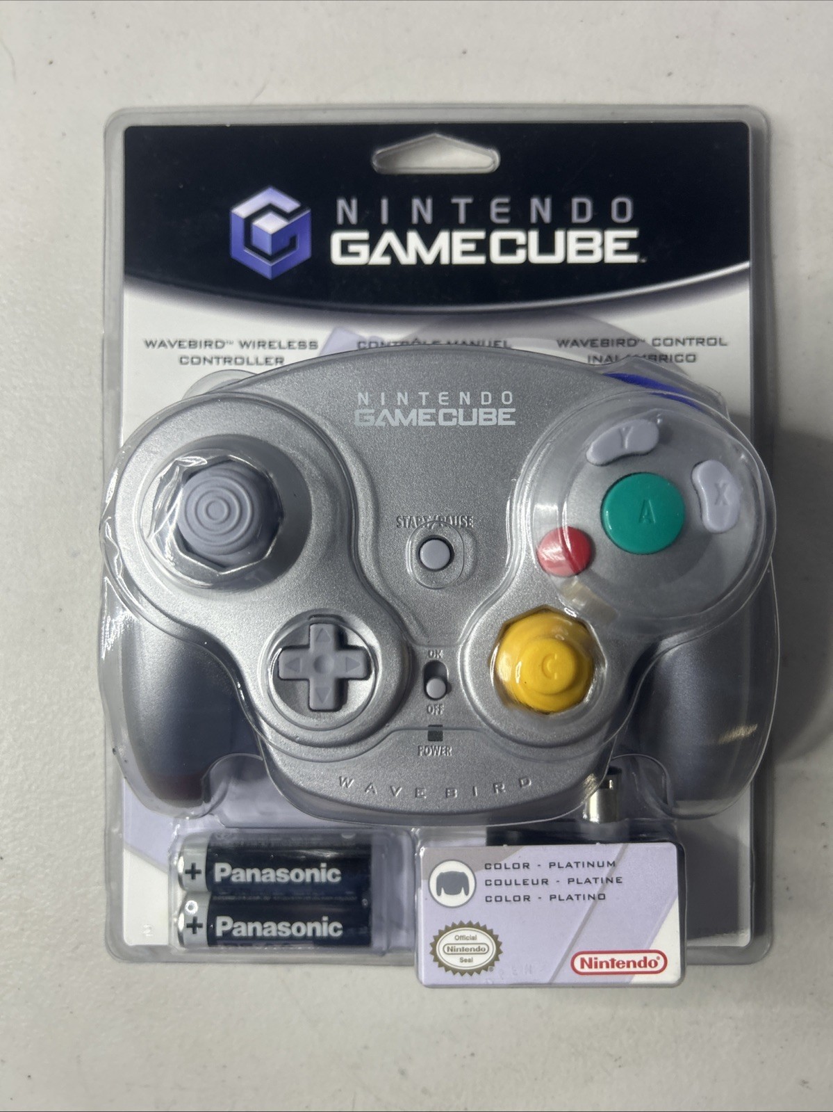 Nintendo GAMECUBE WAVEBIRD Wireless Controller PLATINUM Genuine Factory Sealed