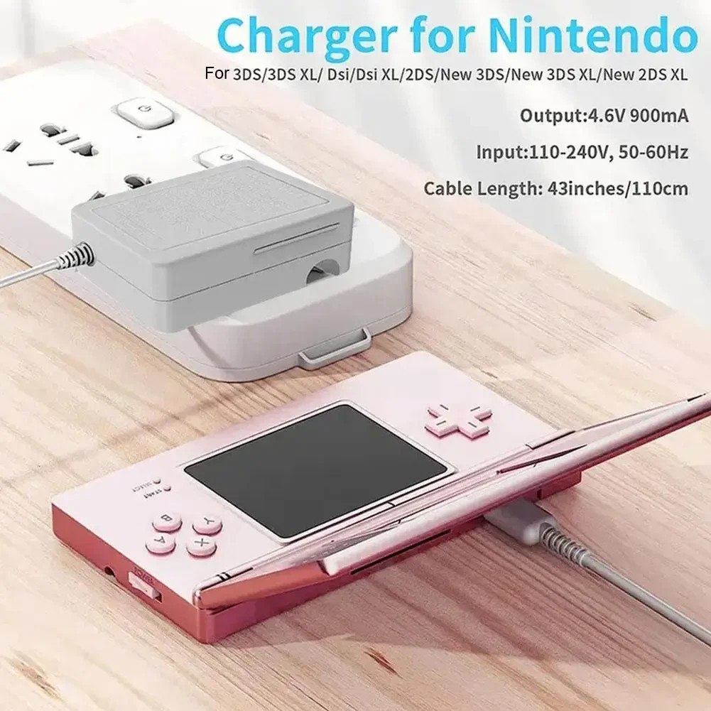 AC Adapter Home Wall Charger Cable Power Plug for Nintendo DSi/ 2DS/ 3DS/ DSi XL