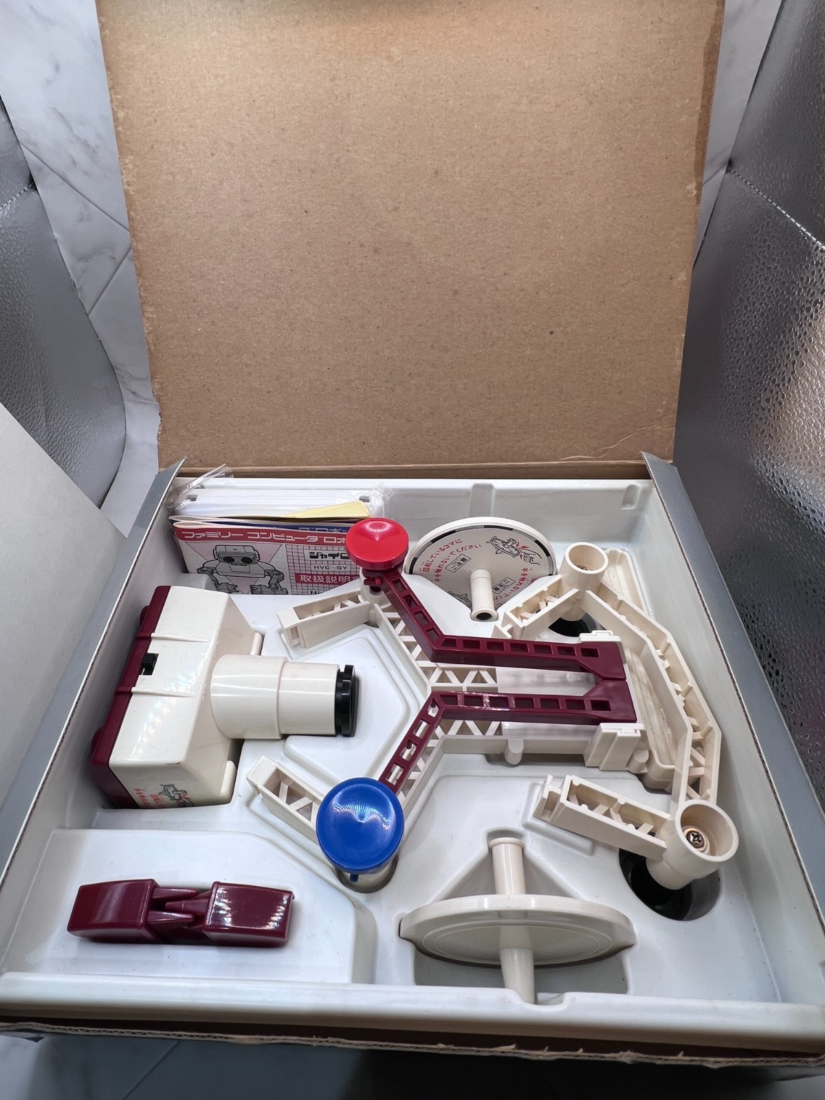 Nintendo Famicom Robot Gyro Set HVC-GYS Open Box CIB Japan R.O.B. 1985
