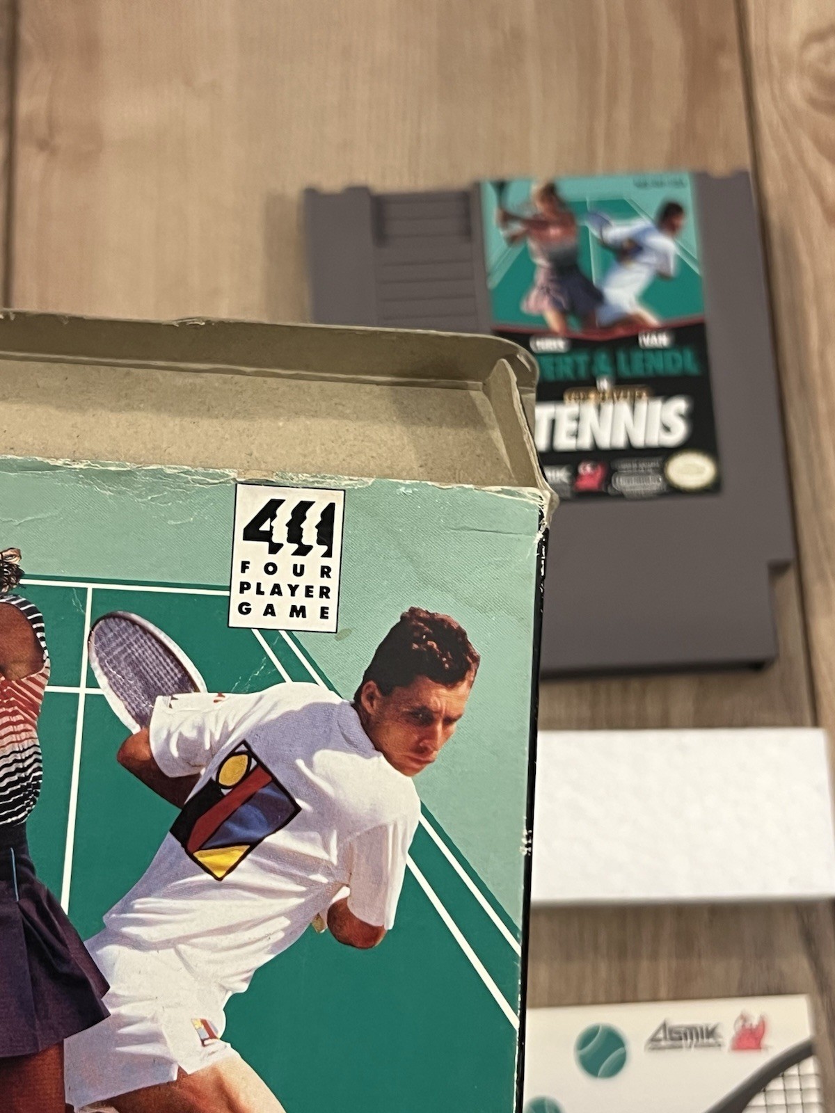 Chris Evert & Ivan Lendl in Top Players Tennis (Nintendo NES, 1989) CIB Tested