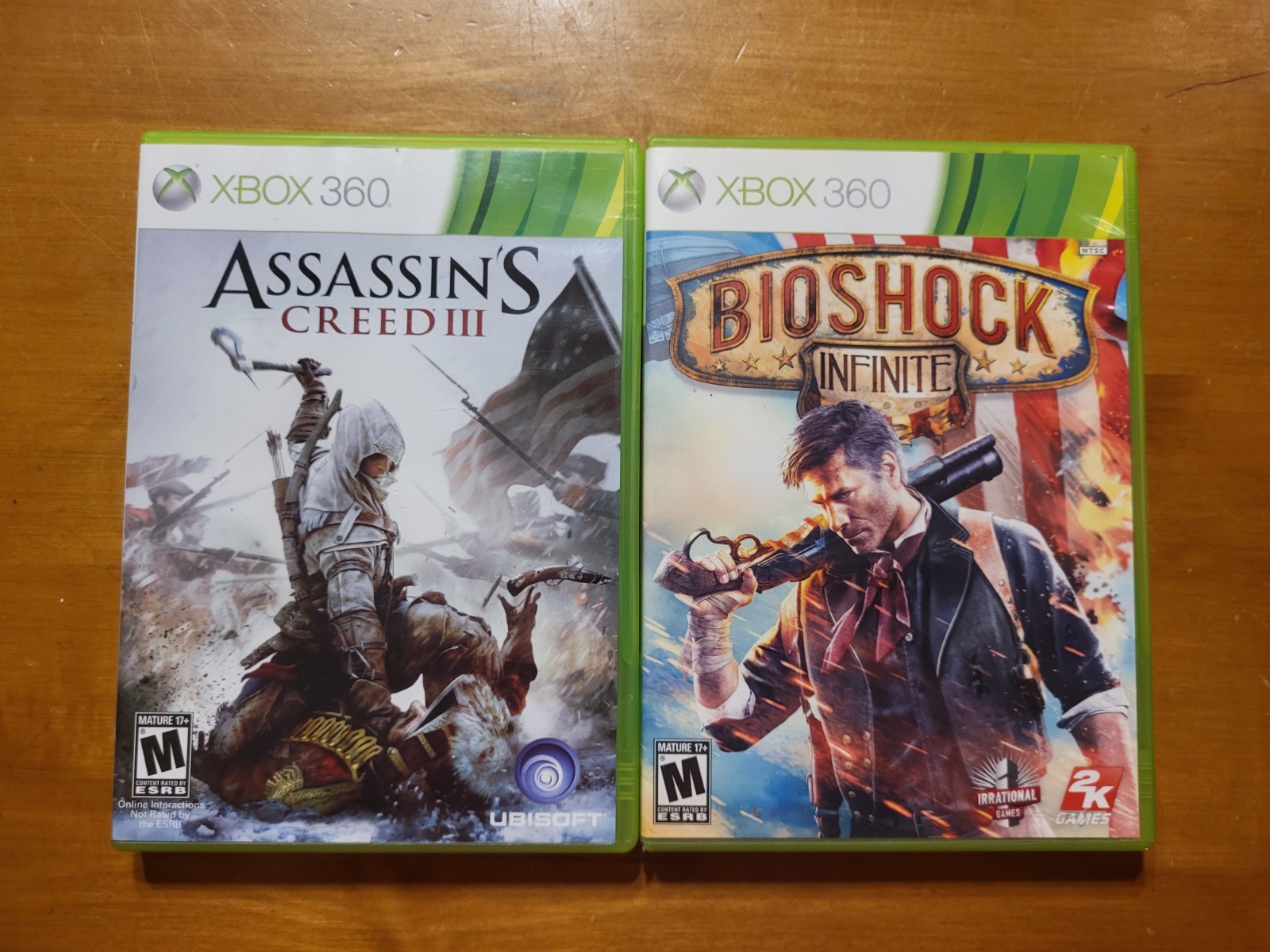 LOT of 2 Microsoft Xbox 360 Assassin’s Creed III 3 & Bioshock Infinite COMPLETE