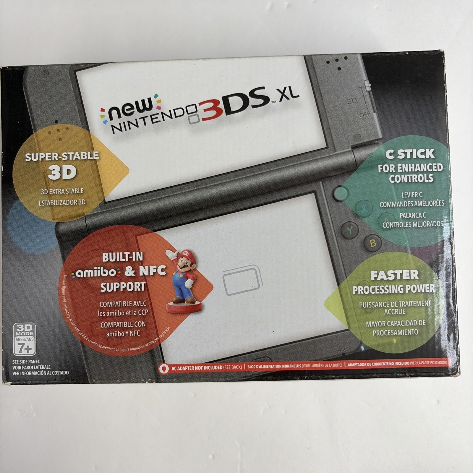 Nice! Nintendo New 3DS XL Black Complete Box W Charger Stylus US Model