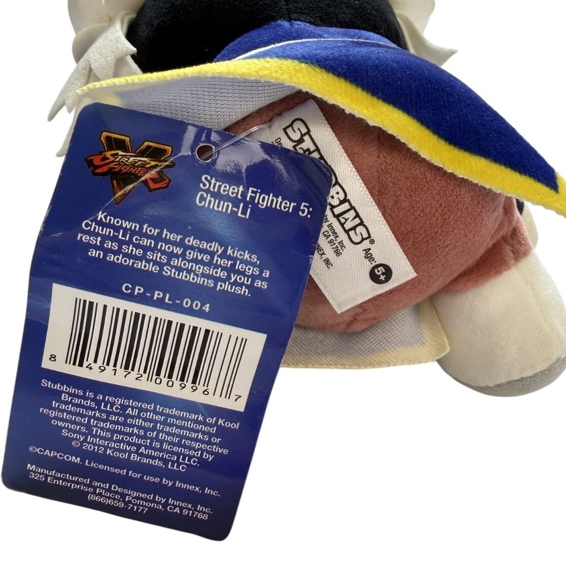 NWT Stubbins Officially Licensed By Capcom Chun-Li Plush Brand New