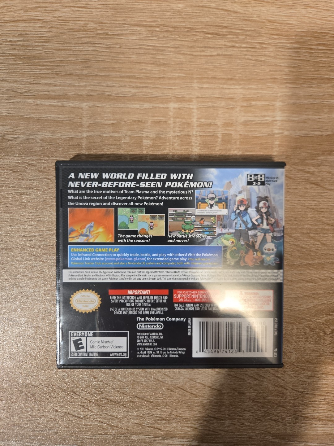Pokemon Black Nintendo DS Video Game Complete In Box Very Good Condition