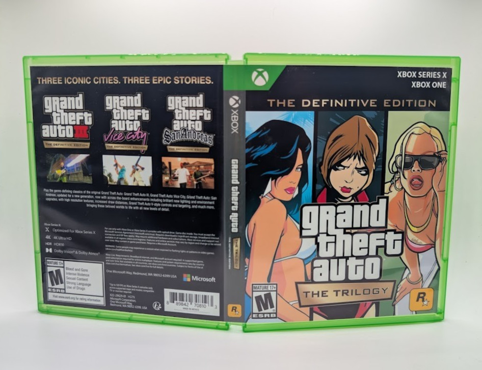 GTA Trilogy Grand Theft Auto Definitive – Xbox Series X Empty Game Case(No Game)