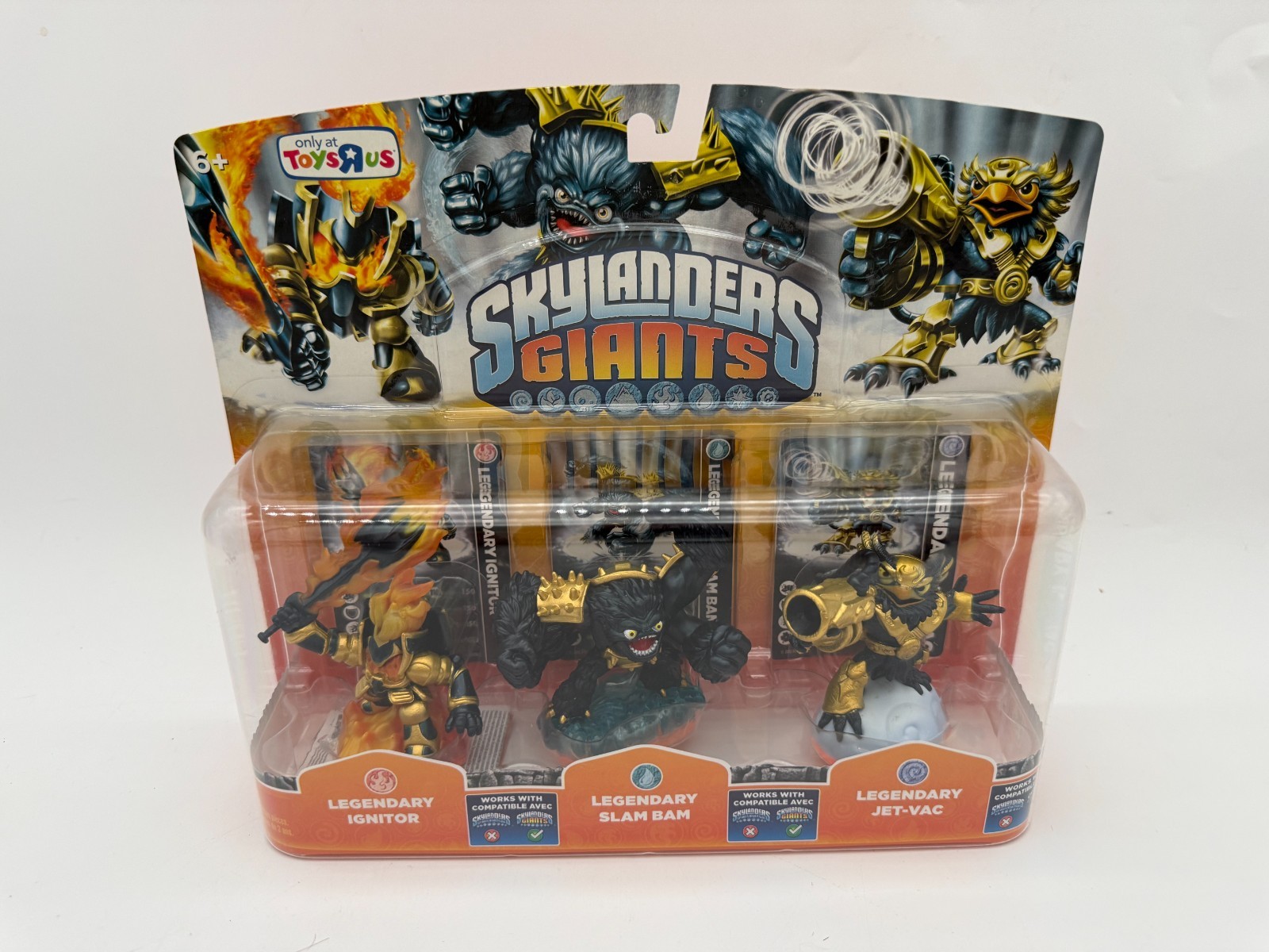 Skylanders Giants 3-pack Legendary Ignitor, Slam Bam, Jet Vac Activision NIB