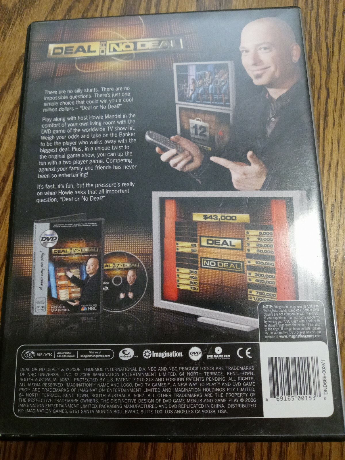 Deal or No Deal DVD By Howie Mandel Interactive DVD Game Show Imagination DVD