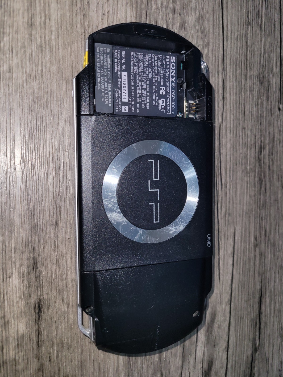 READ*Sony PSP-1001 Black Handheld Console Only – Works – No Battery or Charger