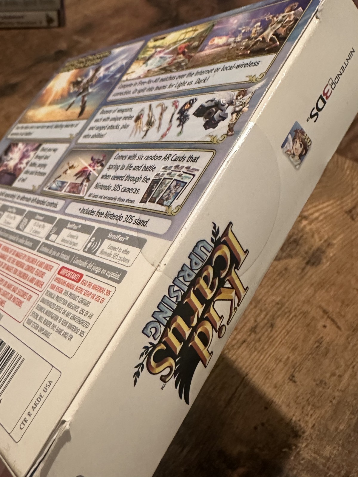 ♫ BIG BOX Kid Icarus: Uprising (Nintendo 3DS) (2012) CIB w/CARDS AND 3DS STAND!