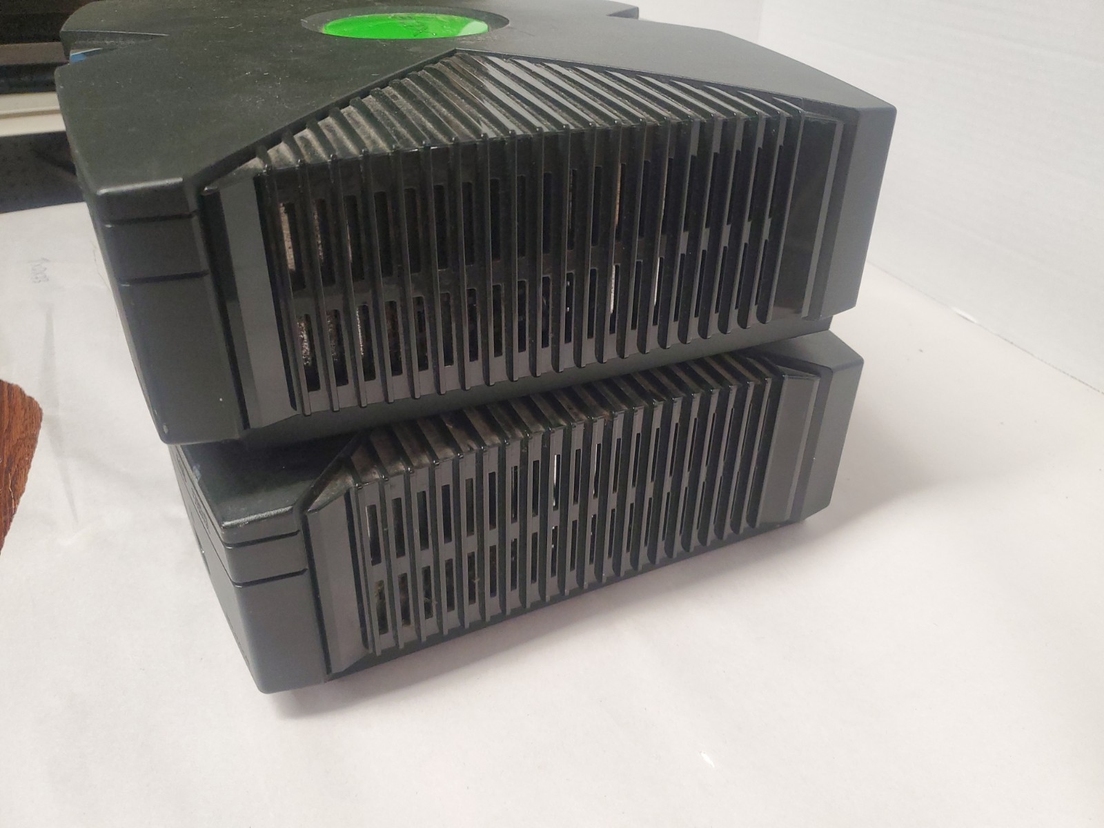 2 Microsoft Original Xbox Console, Tested For Power Only, For Parts Or Repair