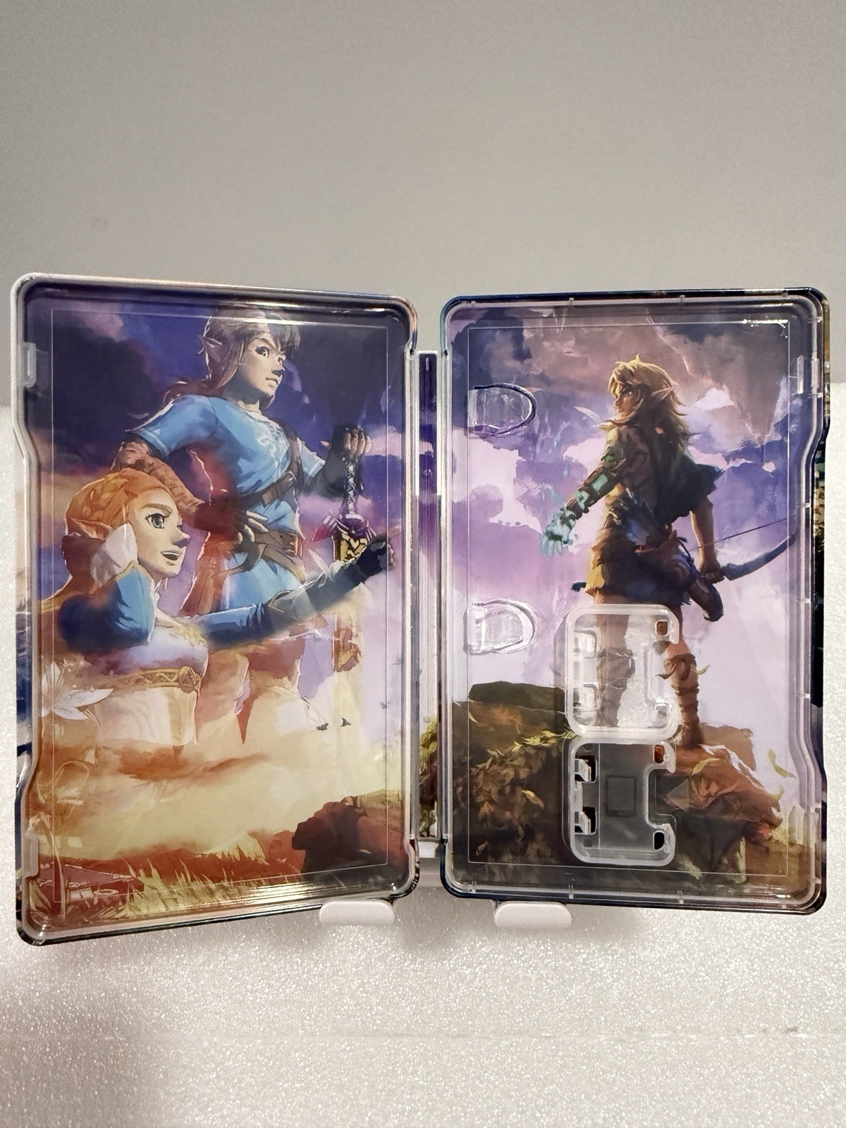 The Legend of Zelda: BOTW+TOTK CUSTOM Steelbook 2 X Slots Case Switch (NO GAME)