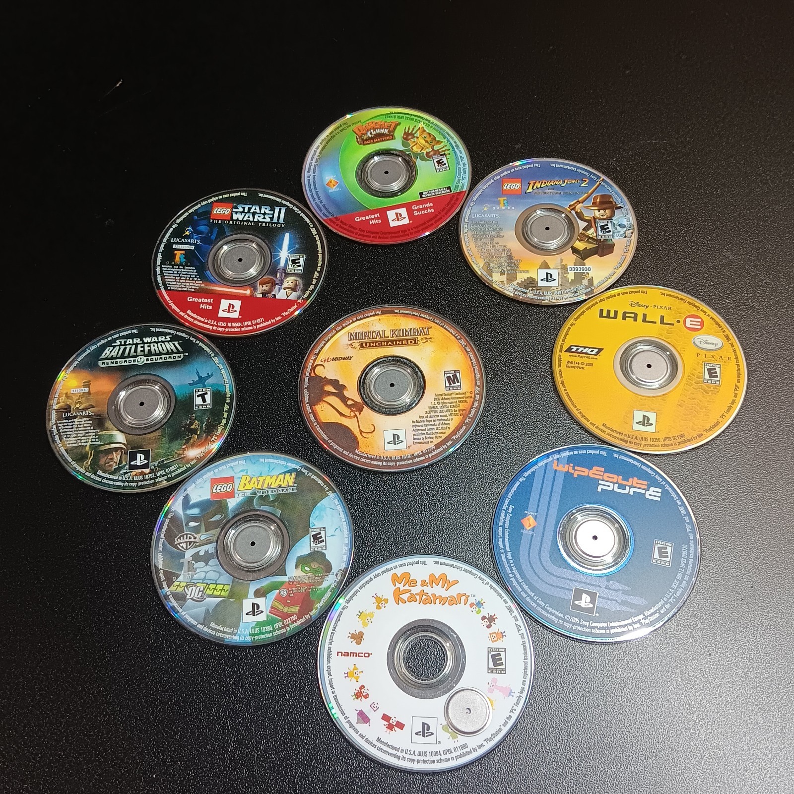 Lot Of 9 Sony PSP Video Games Loose Discs Only Scratched Untested As Is No Cases