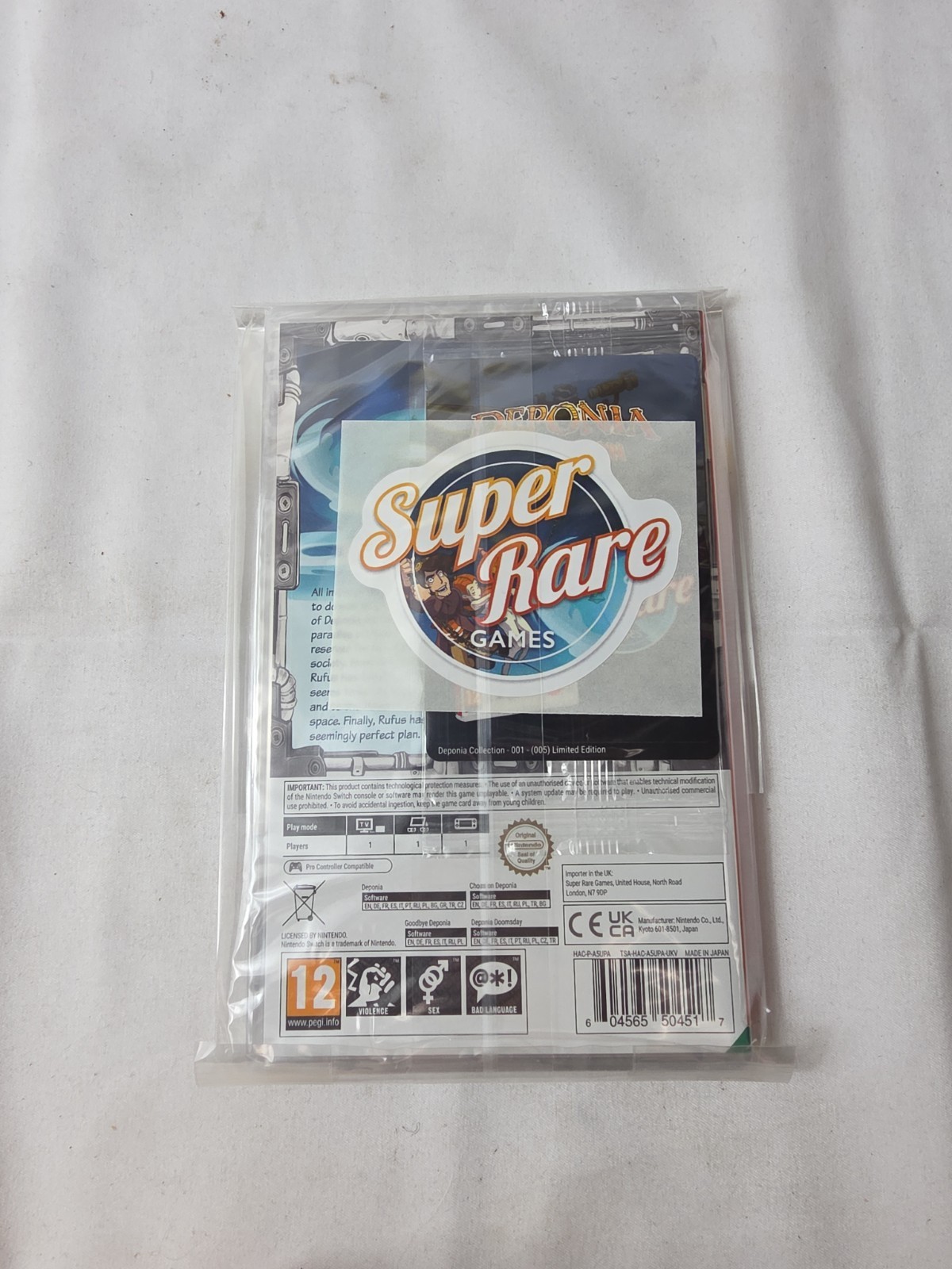 Deponia Collection (Nintendo Switch, Super Rare Games #57) Factory Sealed 🔥