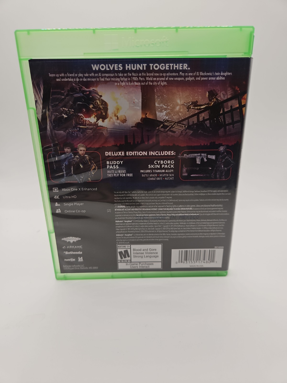 Wolfenstein Youngblood Deluxe Edition for Microsoft Xbox One FREE SHIPPING