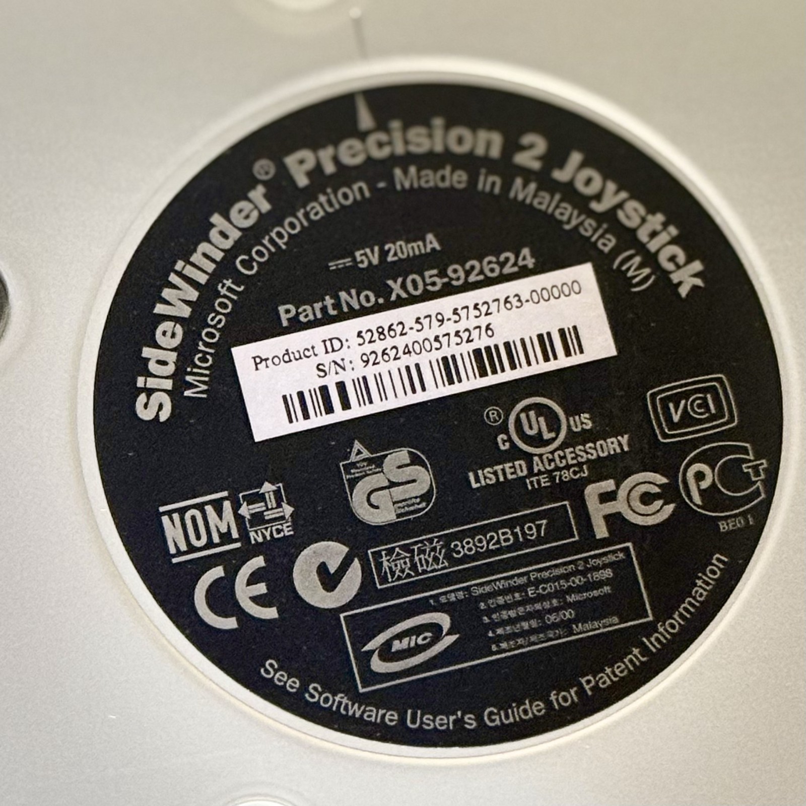 Microsoft SideWinder Precision 2 USB Joystick PC Flight Simulator