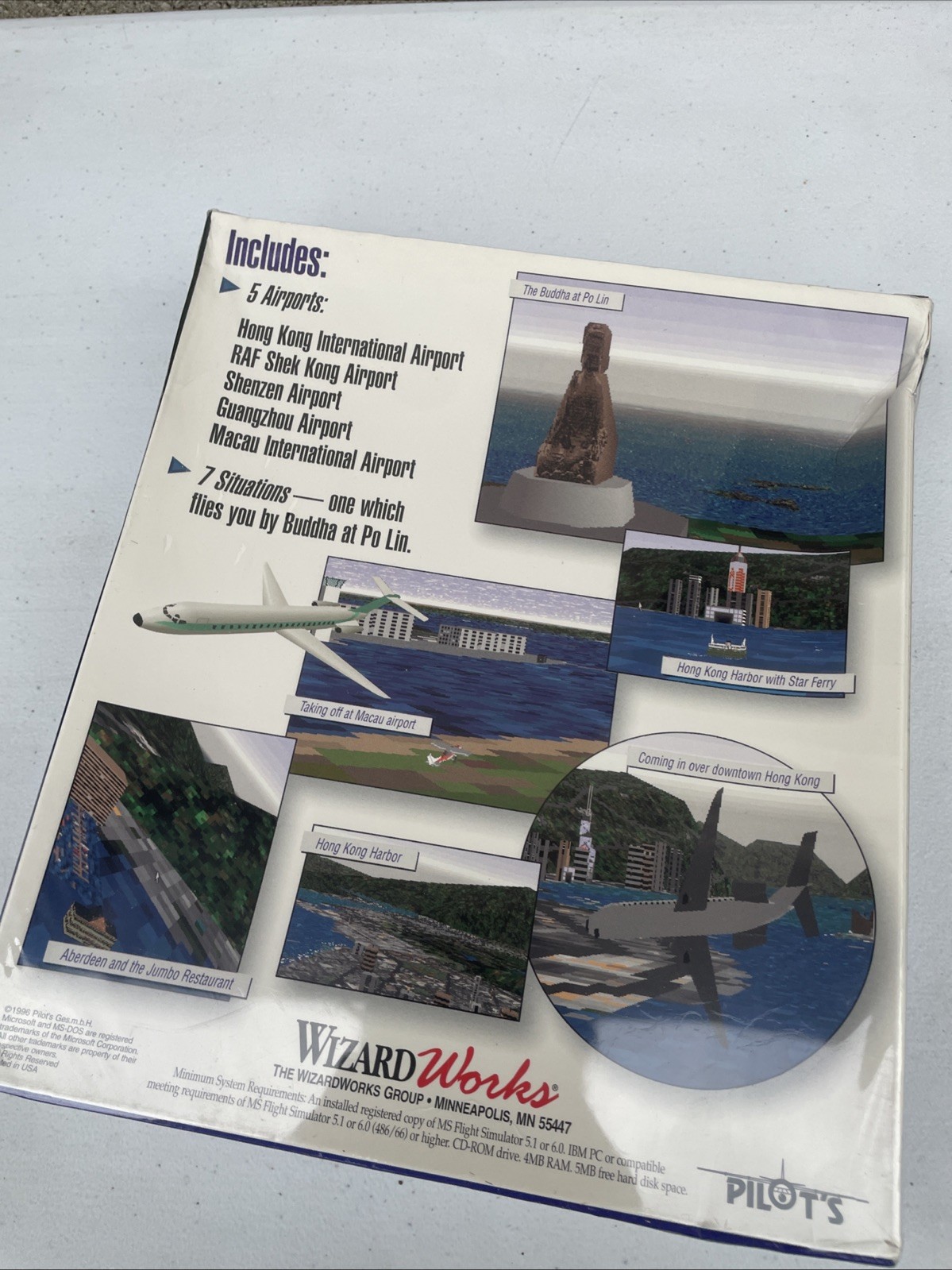 SCENERY HONG KONG – 1996 FS Add-On PC CD-ROM Windows 95 Flight Simulator 5.1/6.0