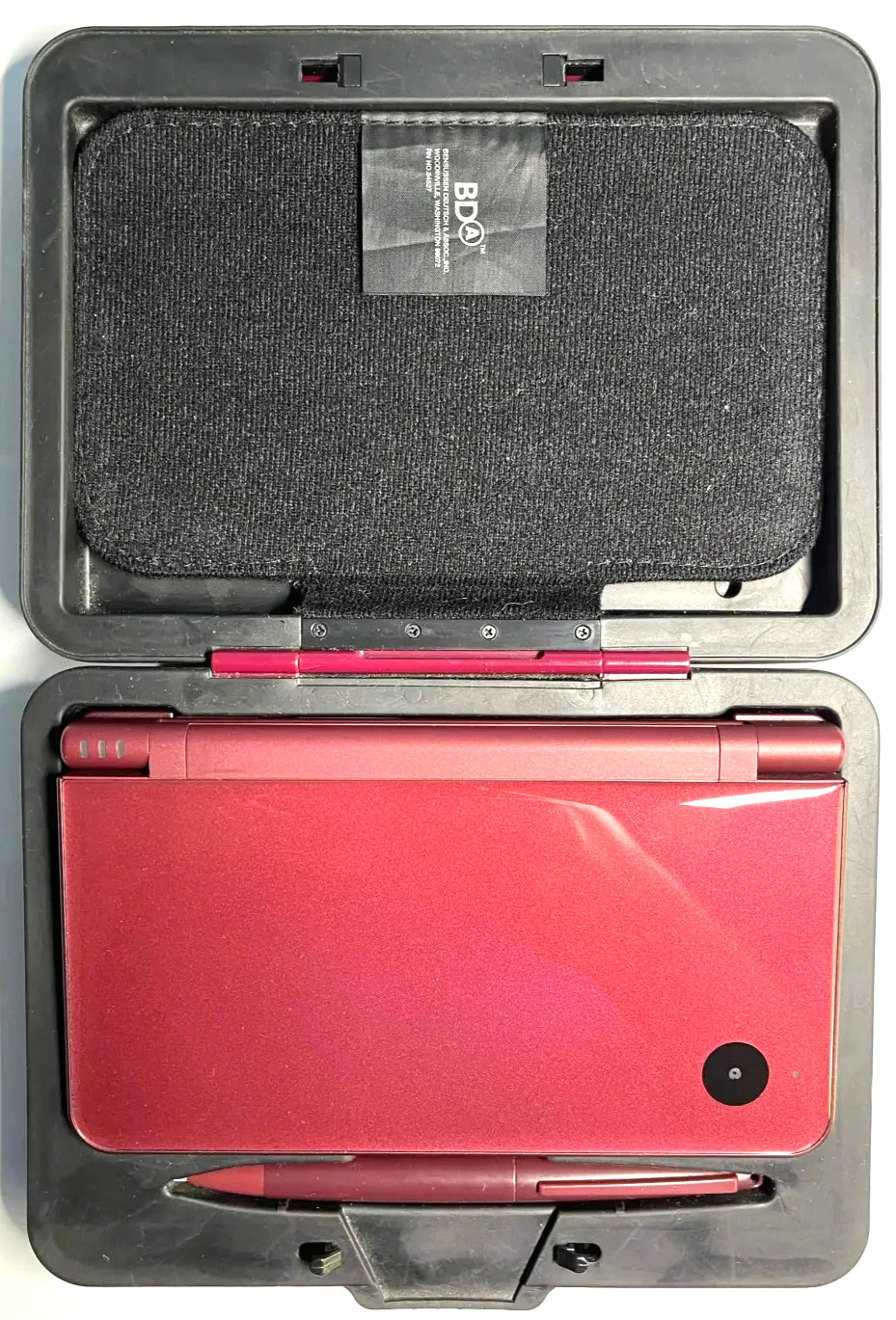 Nintendo DSi XL Burgundy Console Bundle USA Tested – 32GB SD Case OEM Charger