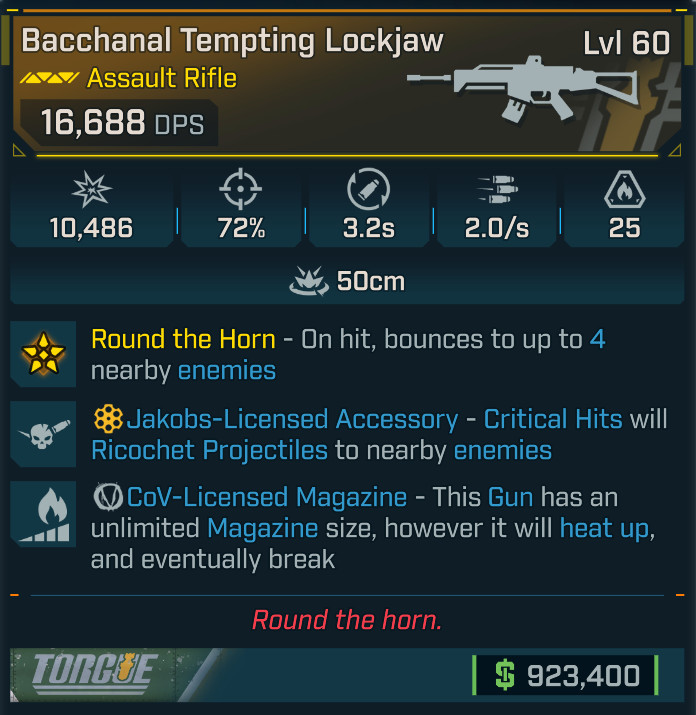 Borderlands 4 ⭐KINETIC LOCKJAW ASSAULT RIFLE⭐JAKOBS⭐COV MAG