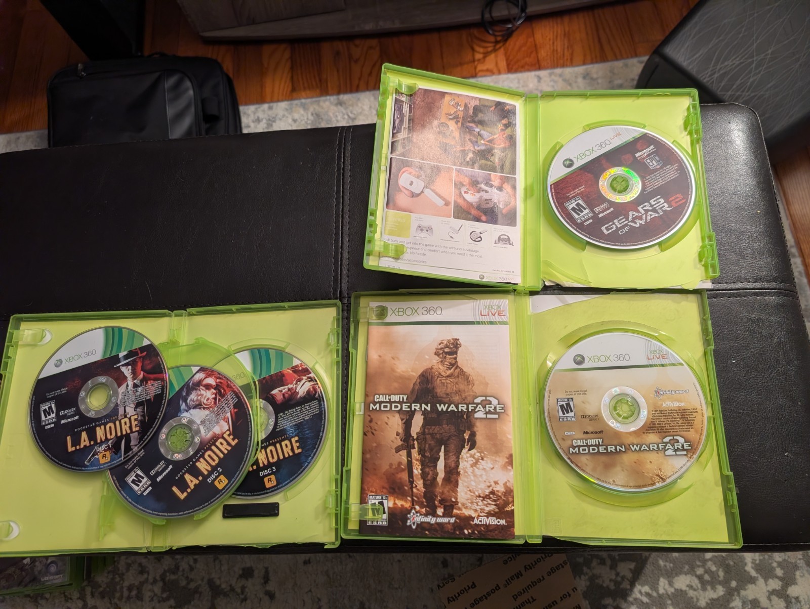 Lot of 12 Xbox 360/Og Xbox Games Disc Only/Damaged Cases Tested Working