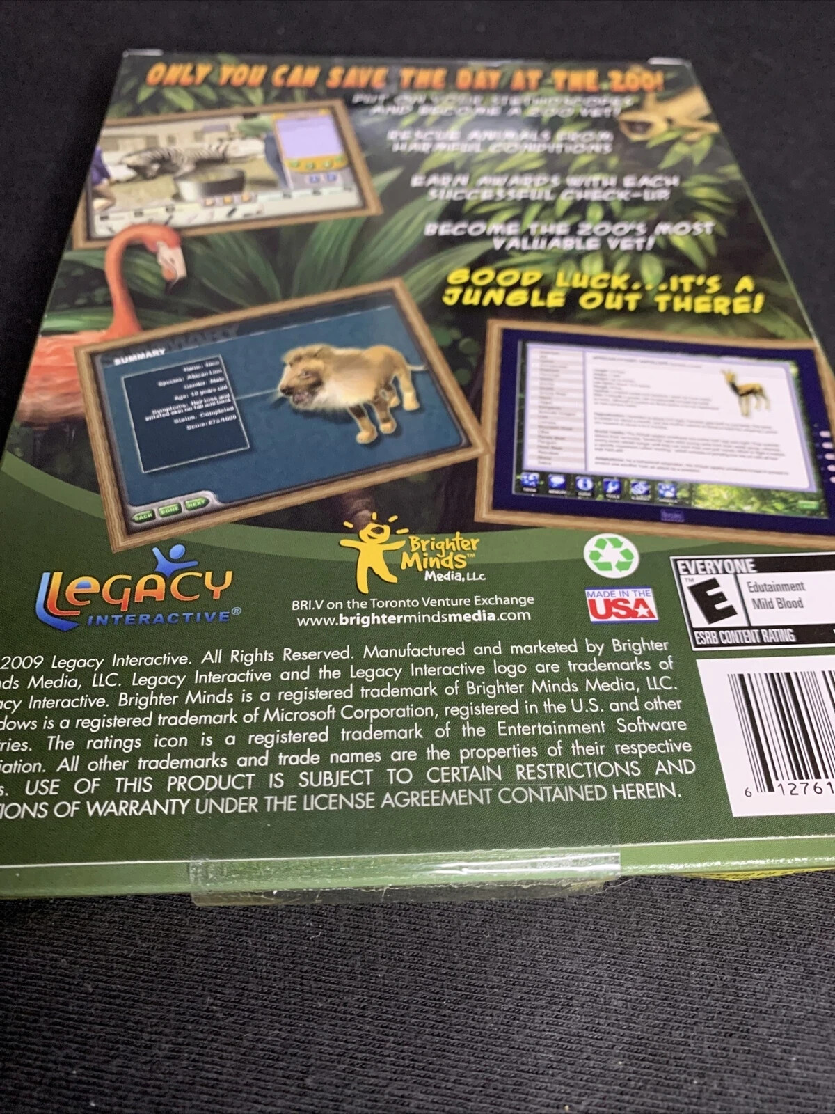 Legacy Interactive Zoo Vet 2009 PC CD-ROM Game for Windows/Mac Brand New/Sealed