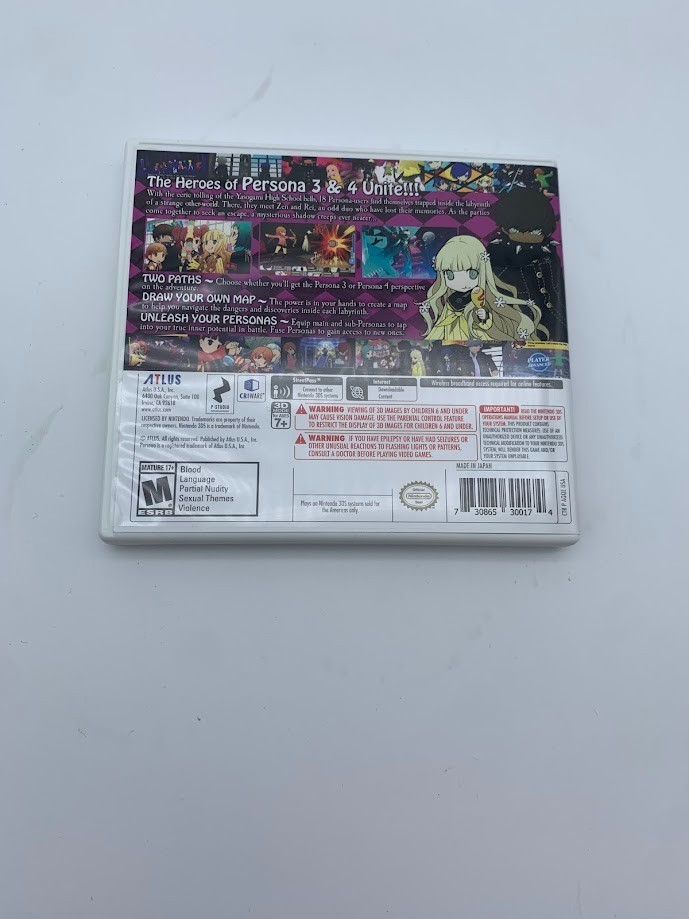Nintendo 3DS Persona Q Shadows of The Labyrinth Premium Edition CIB Tested
