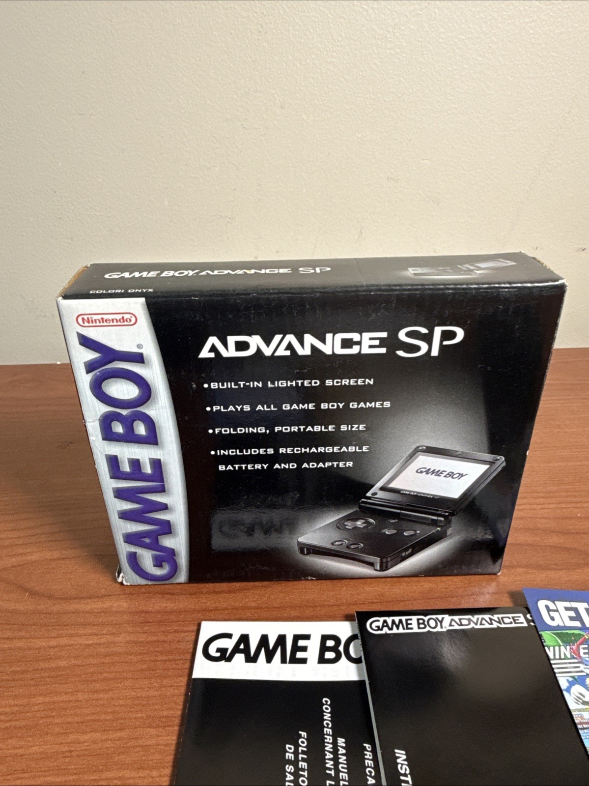 Nintendo GameBoy Advance SP Onyx Black Handheld Game System CIB W/ Manuals