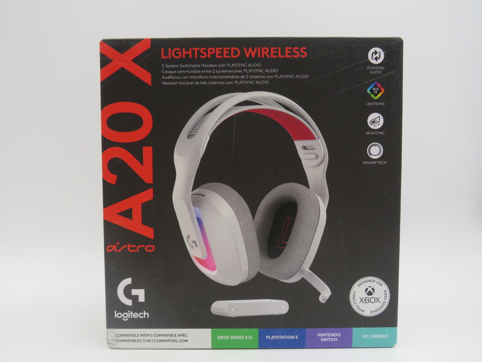 Logitech G Astro A20 X Lightspeed Wireless Gaming Headset Bluetooth White NEW
