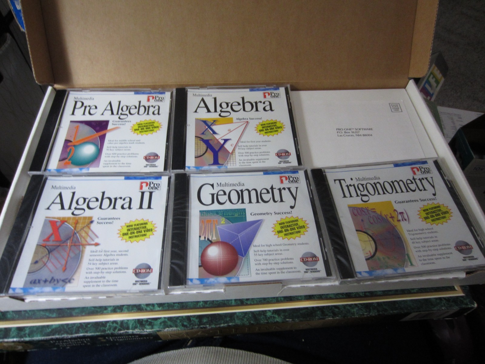 Pro One Multimedia Mathematics Pre-Alg, Alg 1, Alg 2, Geometry & Trig (PC,