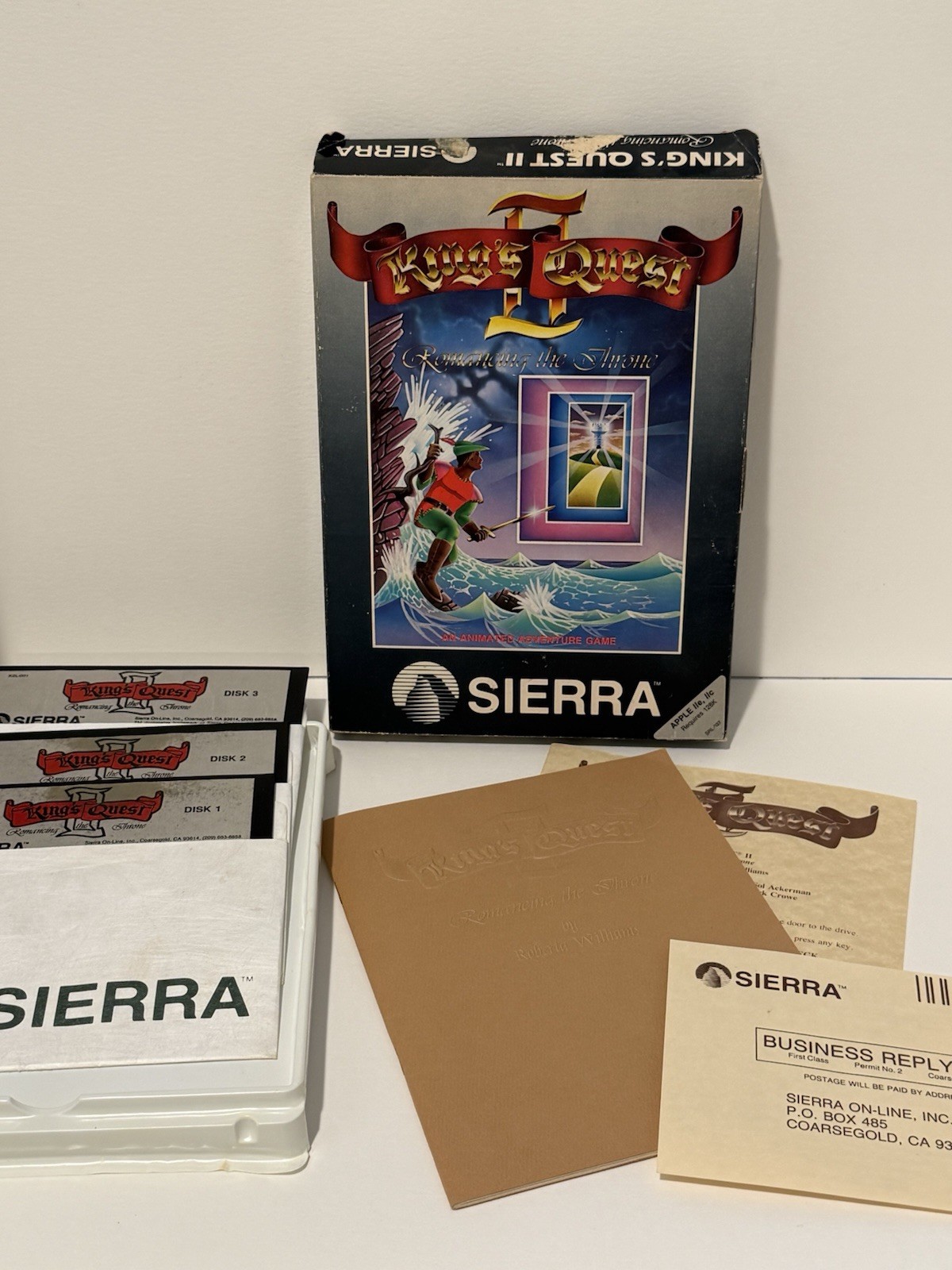 King’s Quest II Romancing the Throne (black/grey big box Sierra ) Apple version