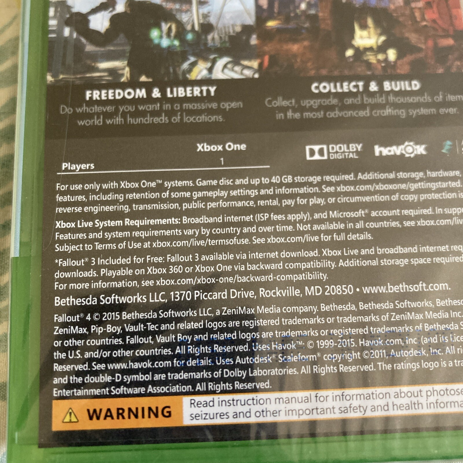 Fallout 4 (Pip-Boy Edition) (Xbox One, 2015)