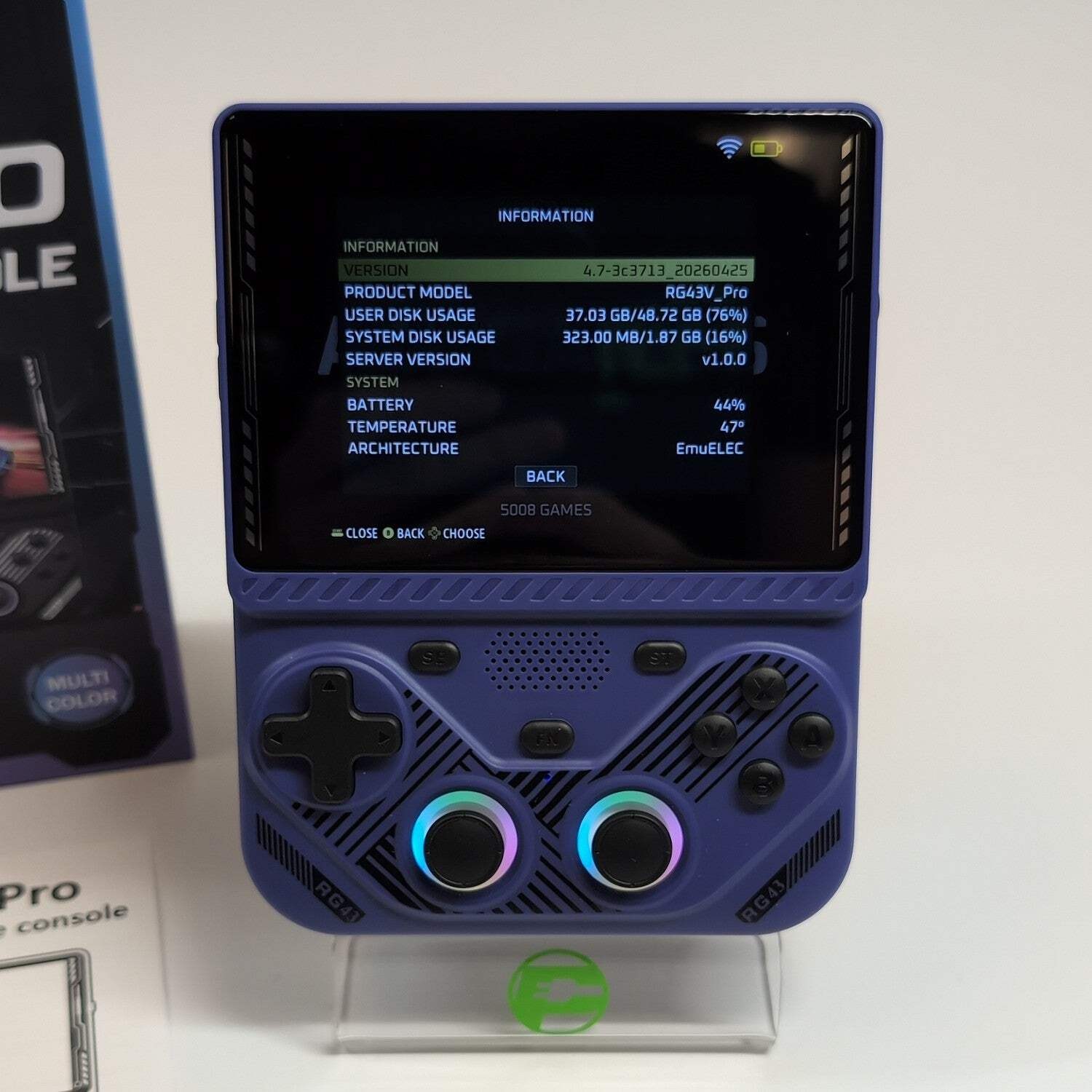 AISLPC – RG43V PRO Retro Handheld Game Console 64GB Blue
