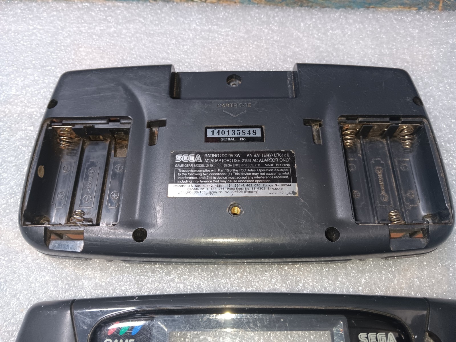 SEGA Game Gear 2110 EXACT EMPTY SHELL w/Glass Scratches ONLY-INTACT-SEE ALL