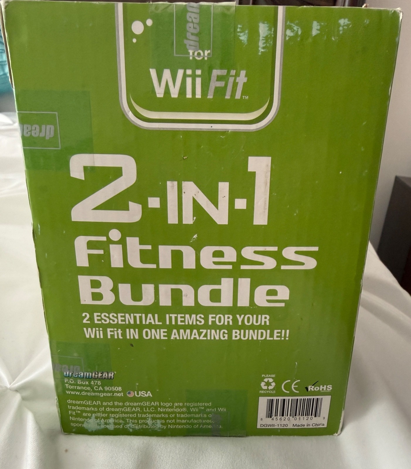 NIB DREAMGEAR 2-IN-1 FITNESS BUNDLE FOR WIIFIT, SEALED BOX