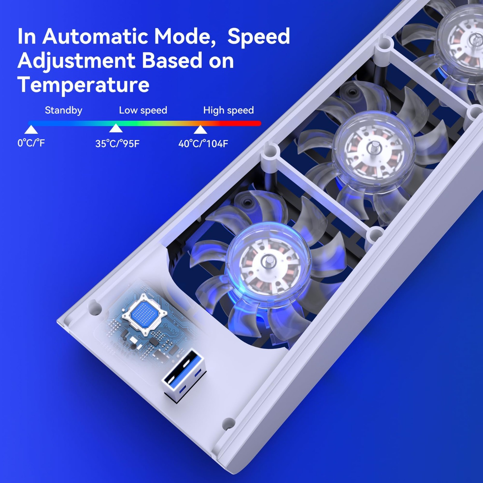 NEWDERY Cooling Fan for PS5 Larger Fan Quiet Cooler With Auto Speed 9-Blades