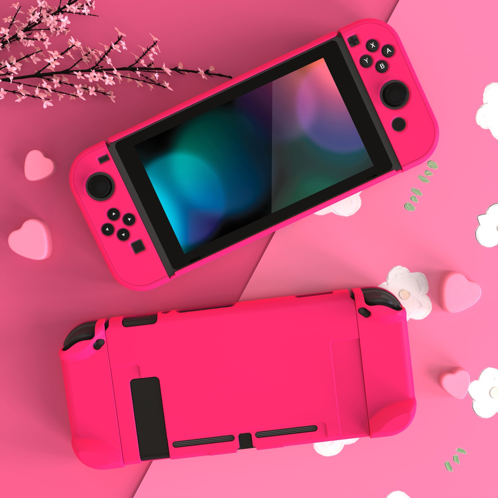PlayVital Protector Hard Shell Back Cover for Nintendo Switch Console Controller