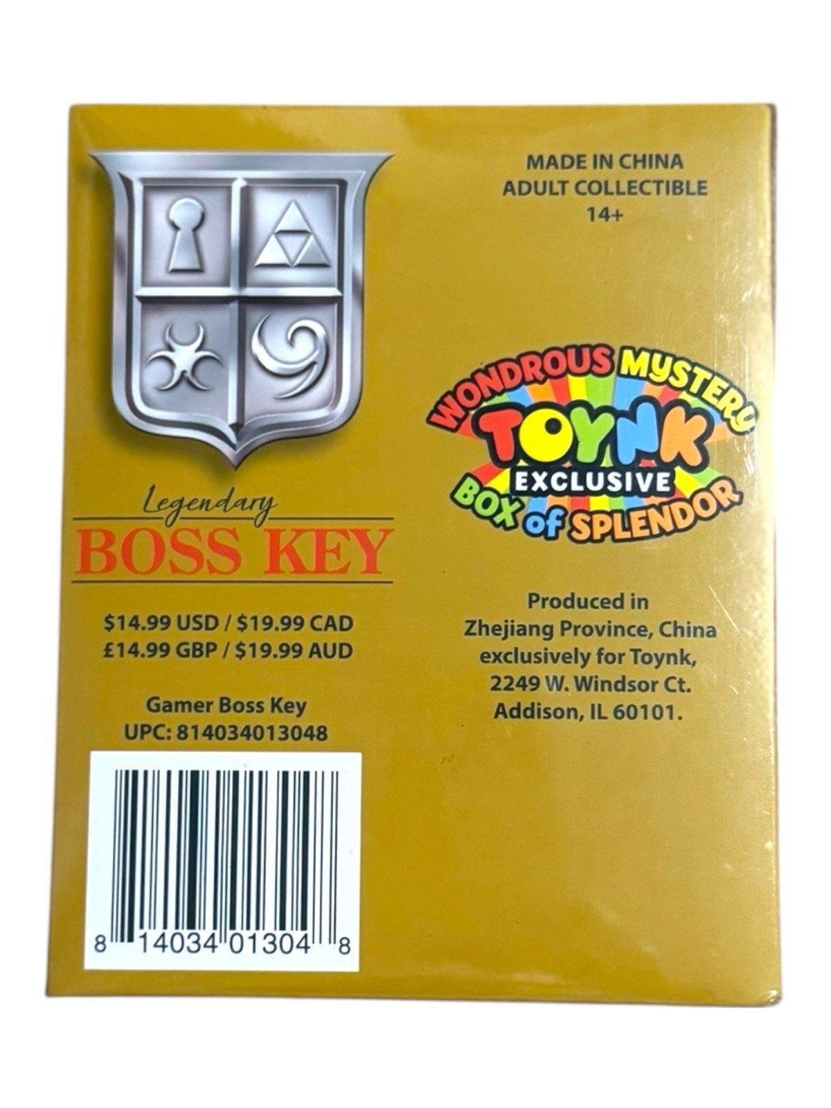Legendary Boss Key Replica by Toynk. Factory Sealed. Legend Of Zelda