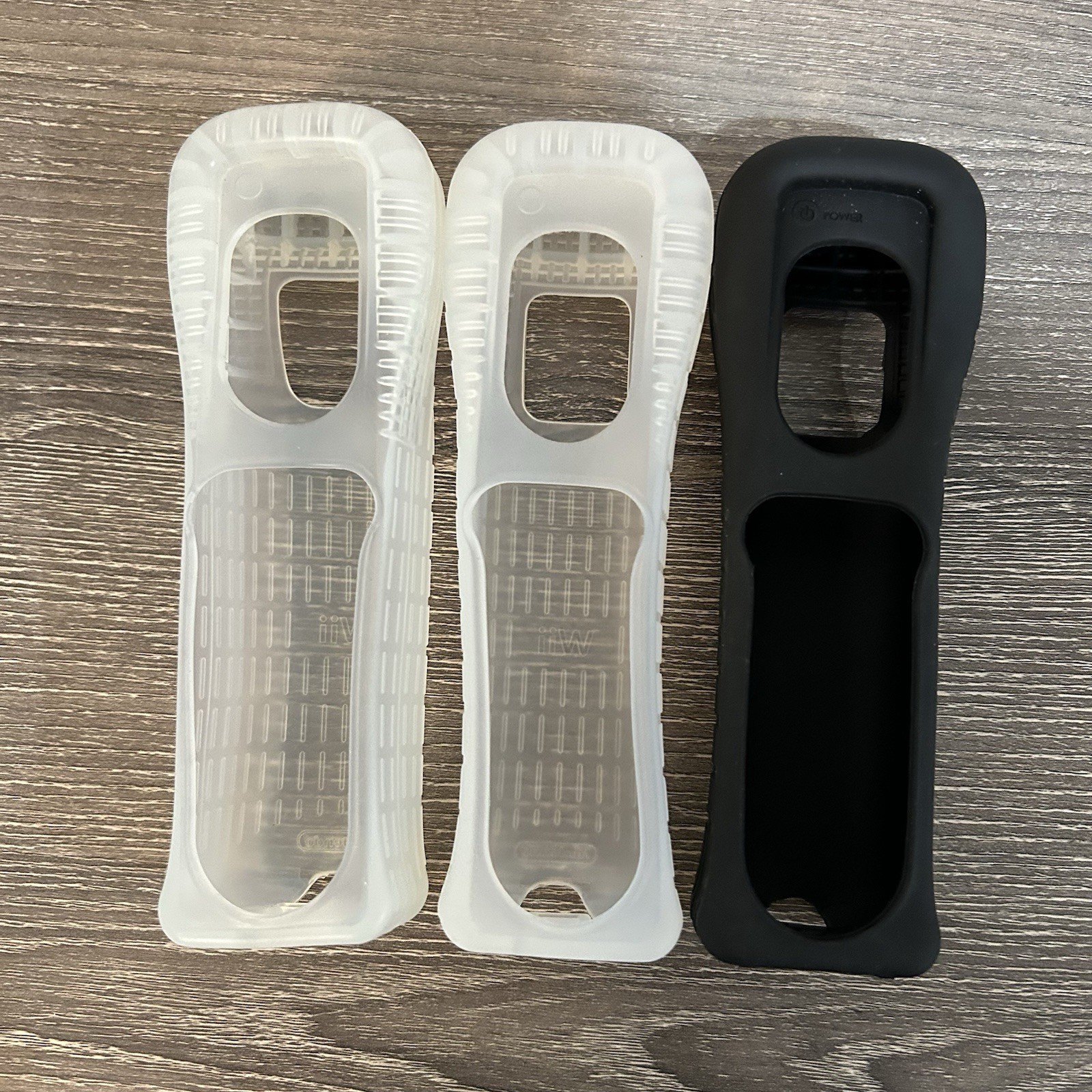 3 Nintendo Wii Official Clear OEM Remote Rubber Silicone Gel Cover Sleeves