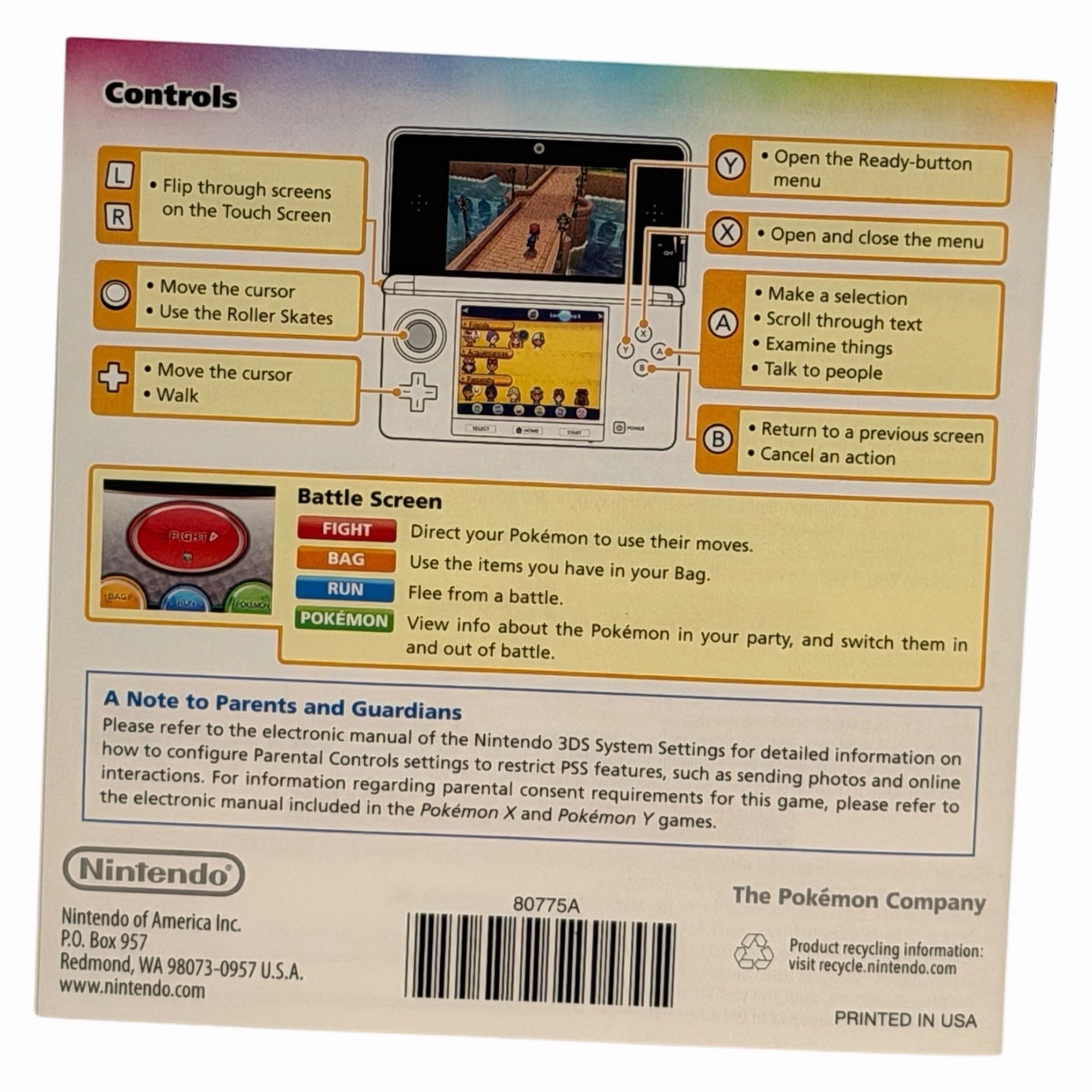 Pokemon X (Nintendo 3DS, 2013) CIB Complete w/ Inserts Tested VGC