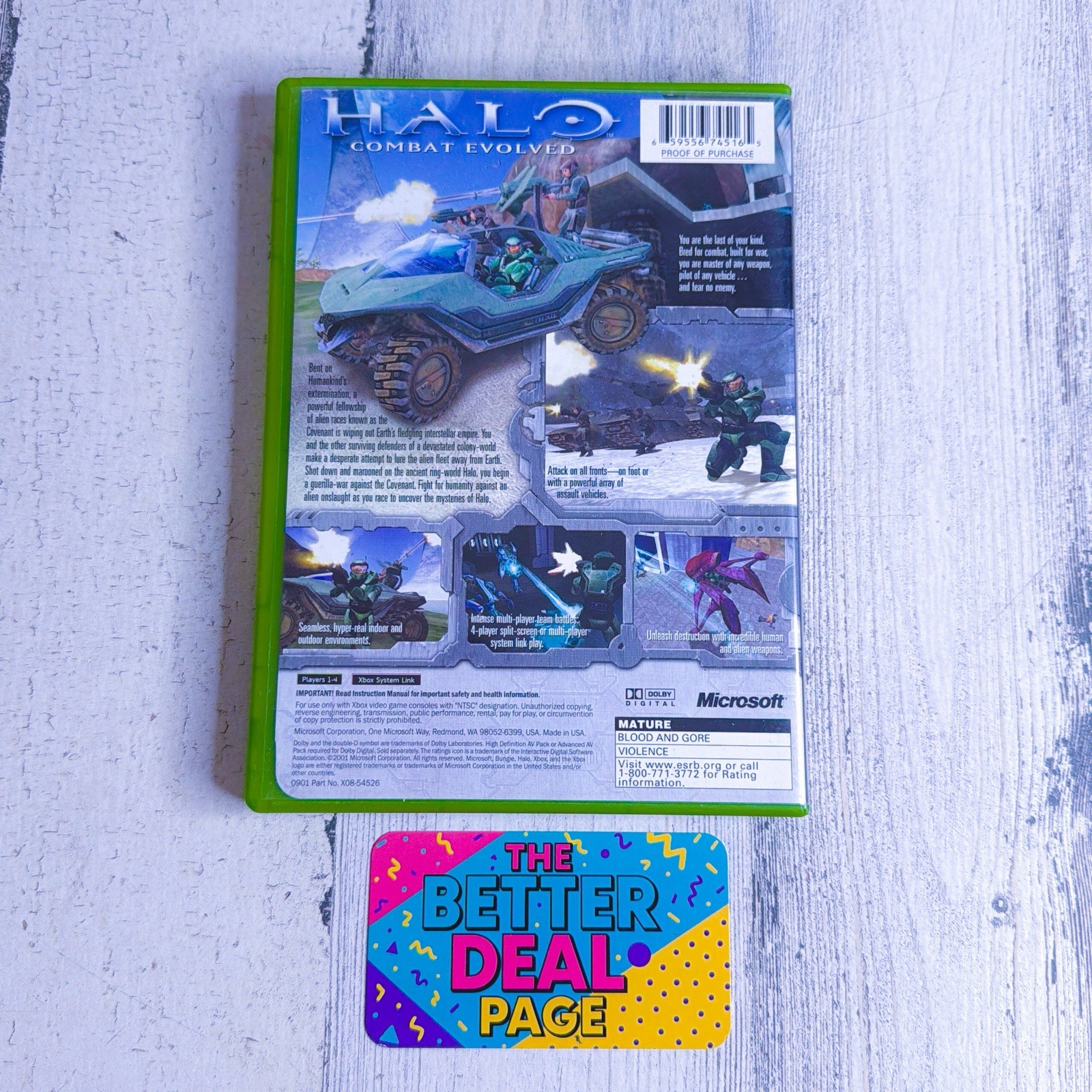 Halo Combat Evolved (Microsoft Xbox, 2001) Complete In Box CIB