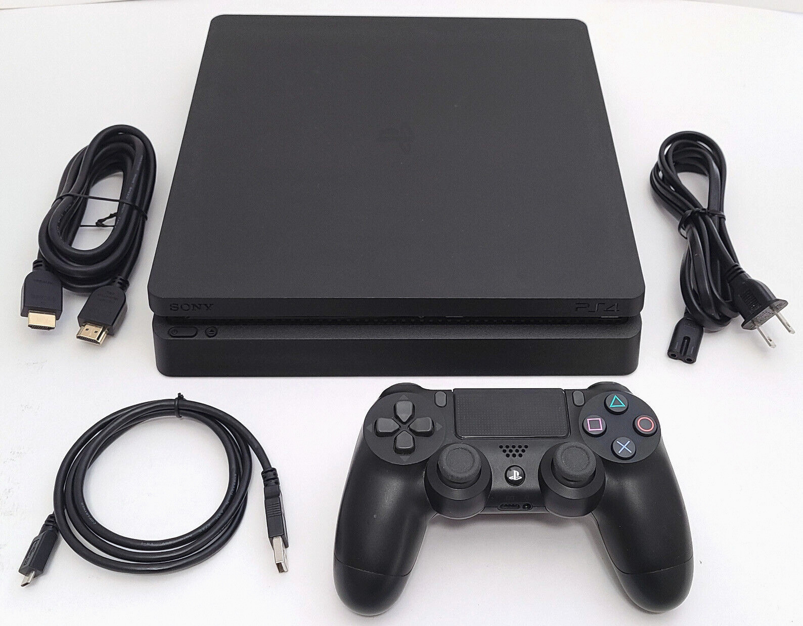 Sony PlayStation 4 SLIM 500GB Console System 1 OEM Controller + PS4 Game Bundle