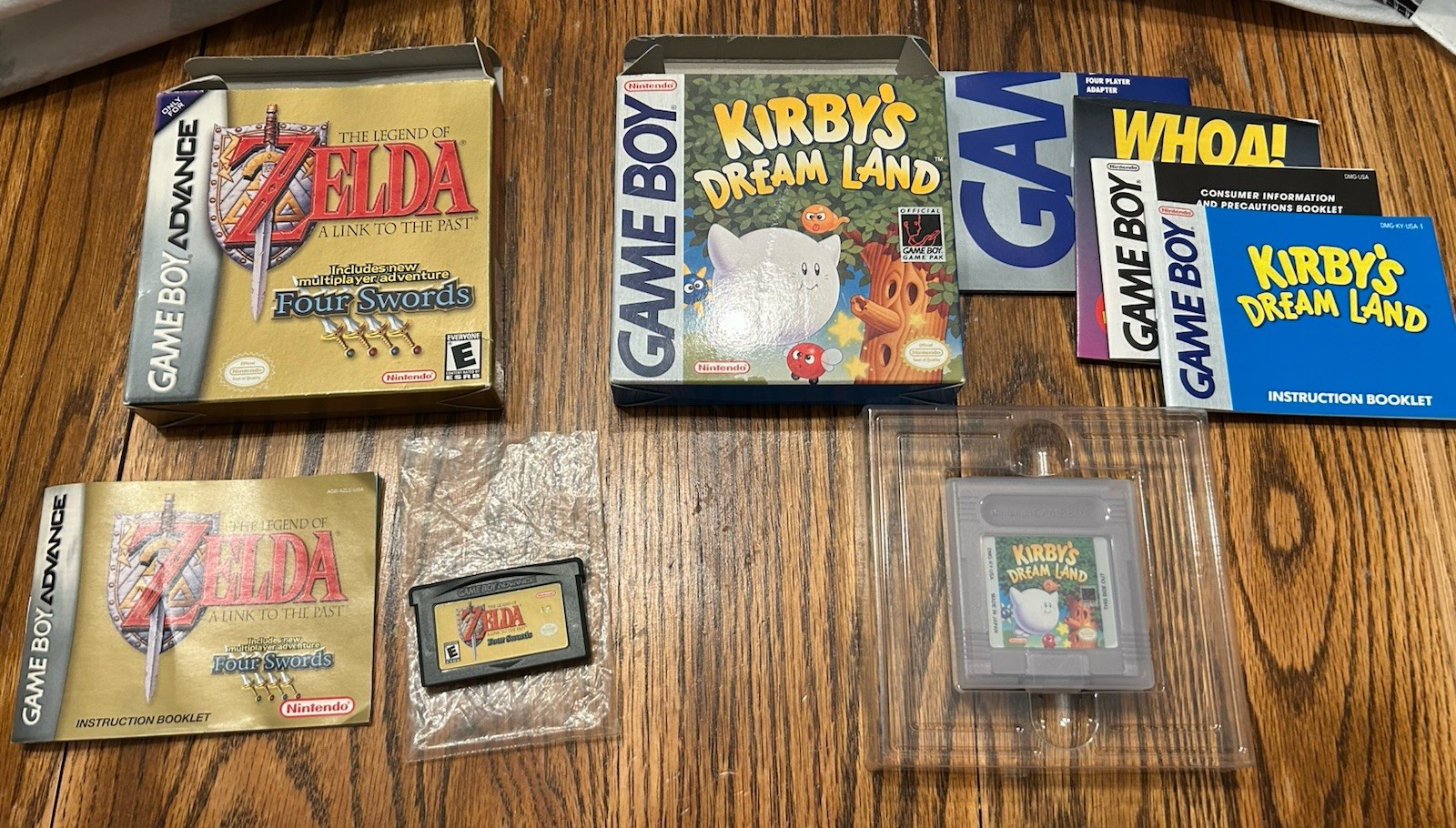 Kirby’s Dream Land Nintendo Game Boy, 1992 Complete Box Zelda Four Swords GBA CI